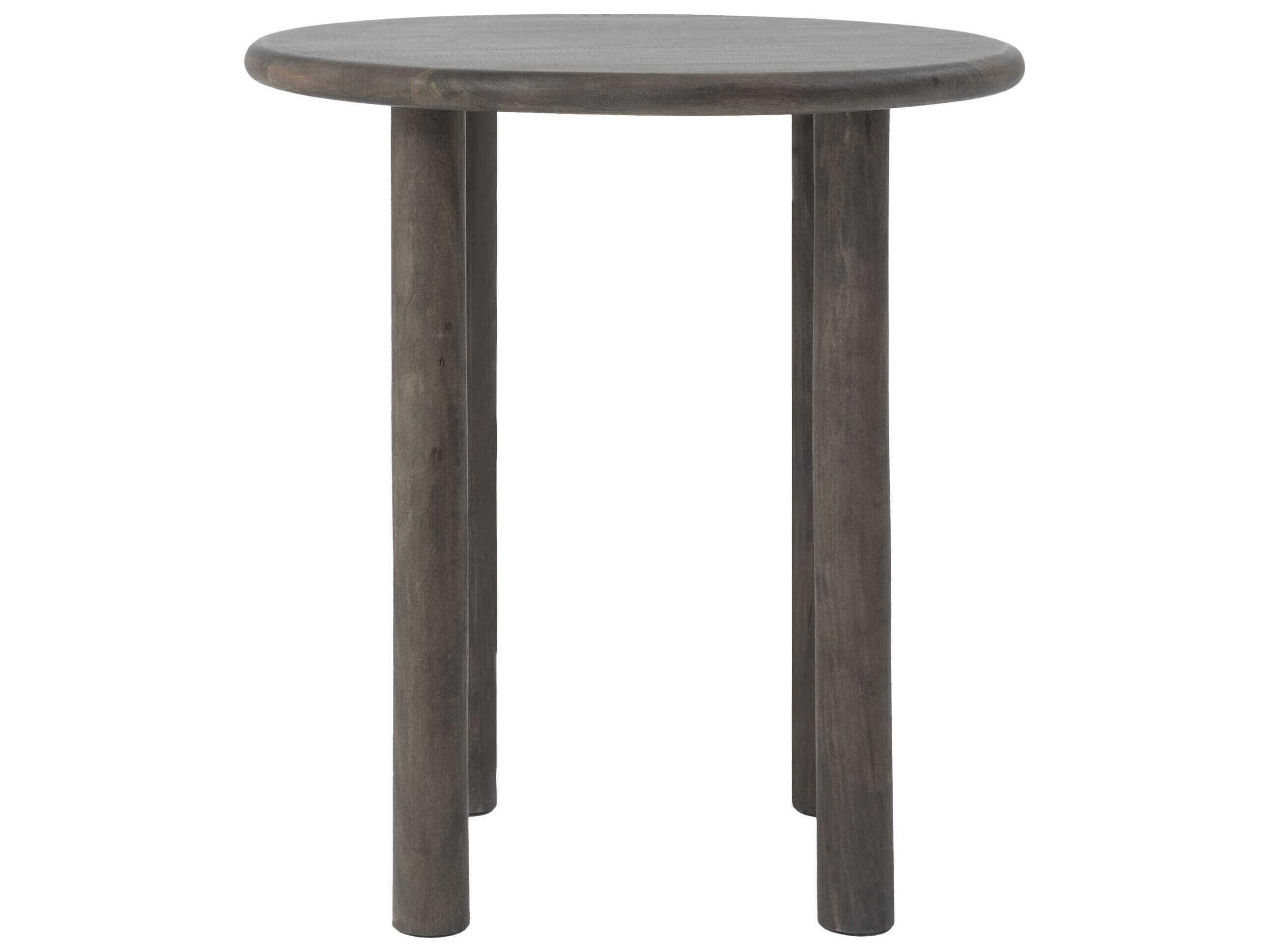 Renwil Cetus Round Wood Walnut End Table