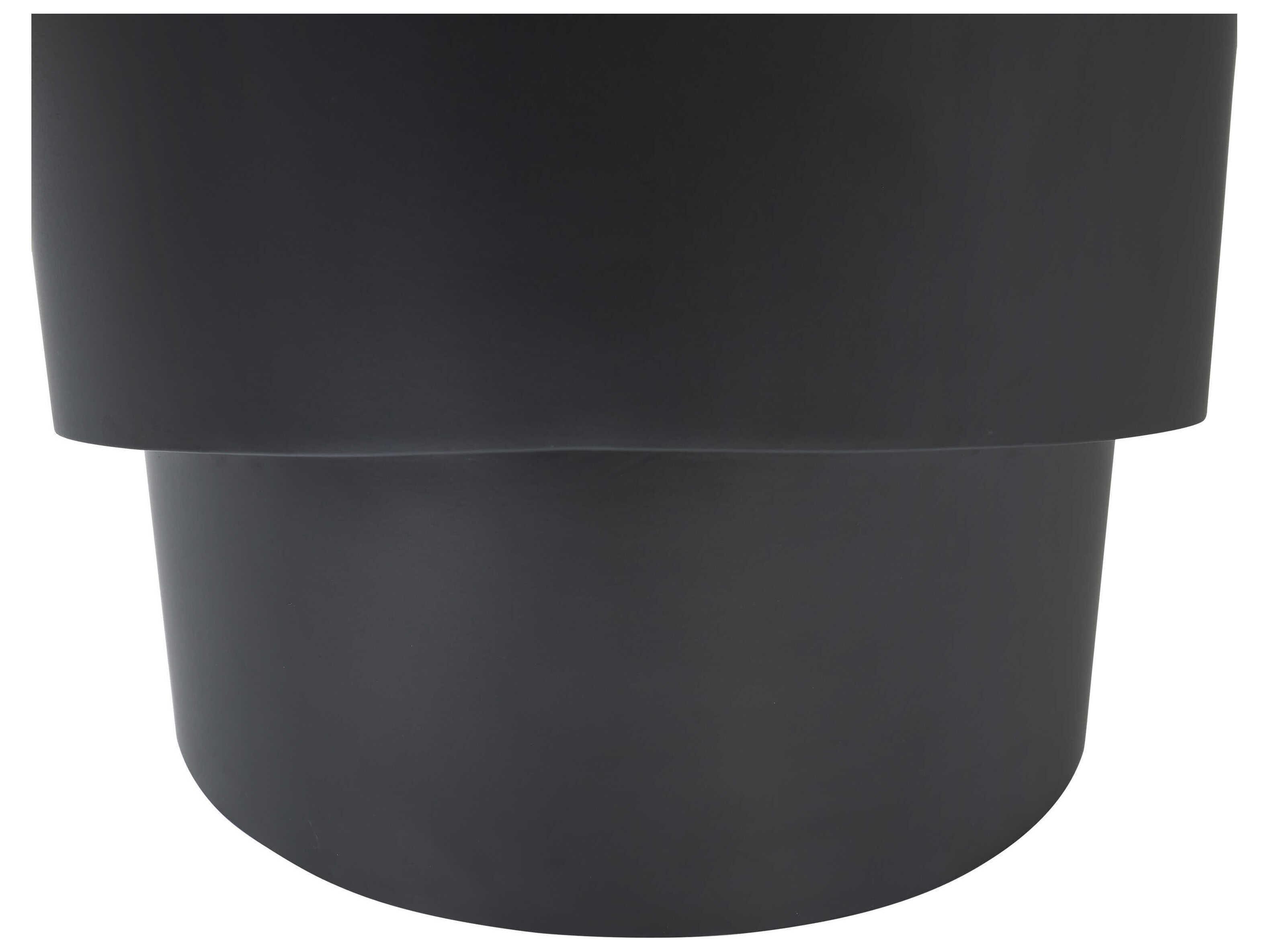 Renwil Domus Round Metal Matte Black End Table