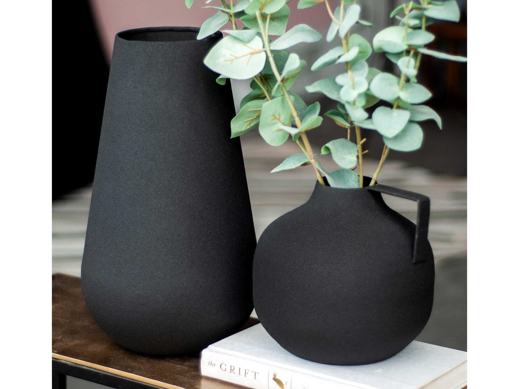 Renwil Roove Matte Black Vase