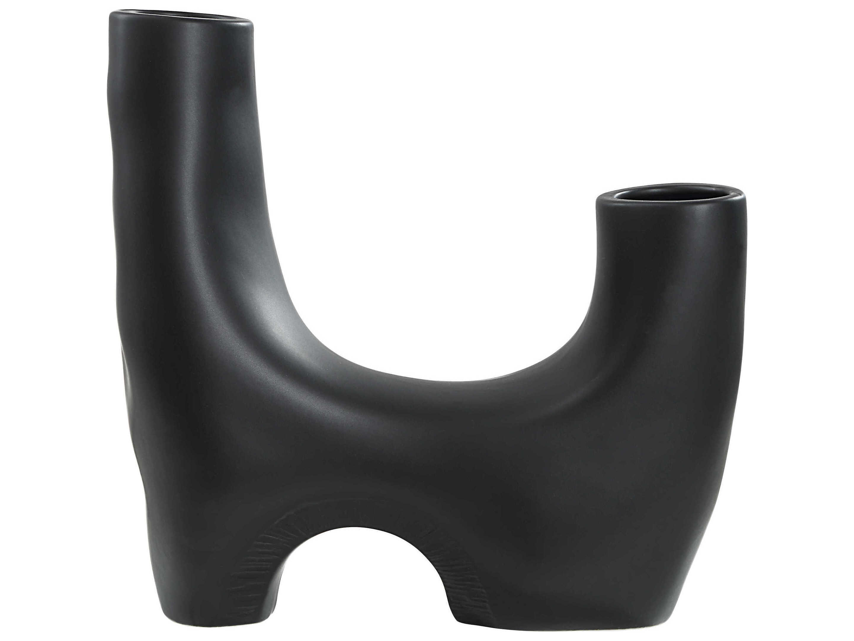 Renwil Doppio Matte Black Vase