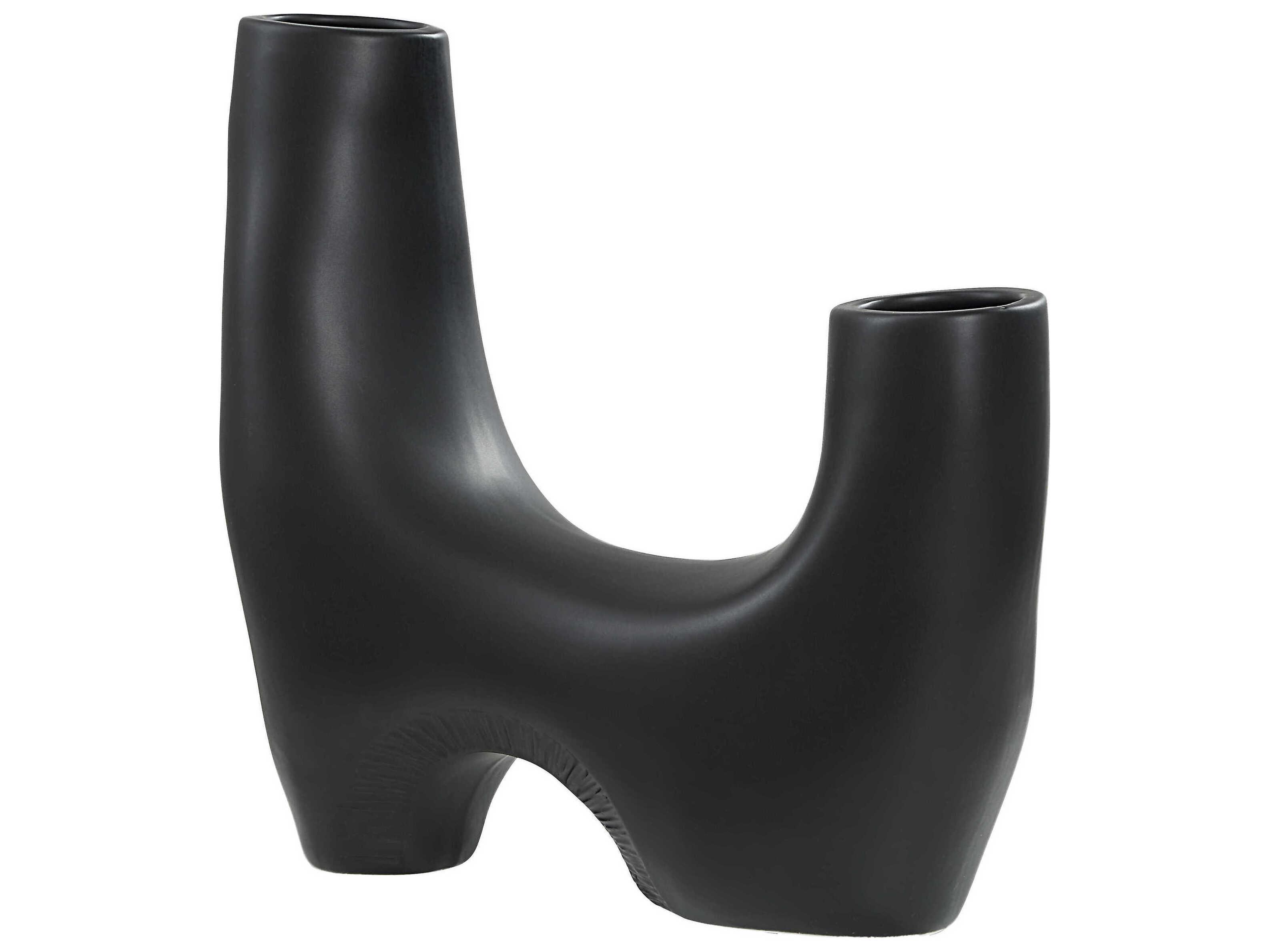 Renwil Doppio Matte Black Vase