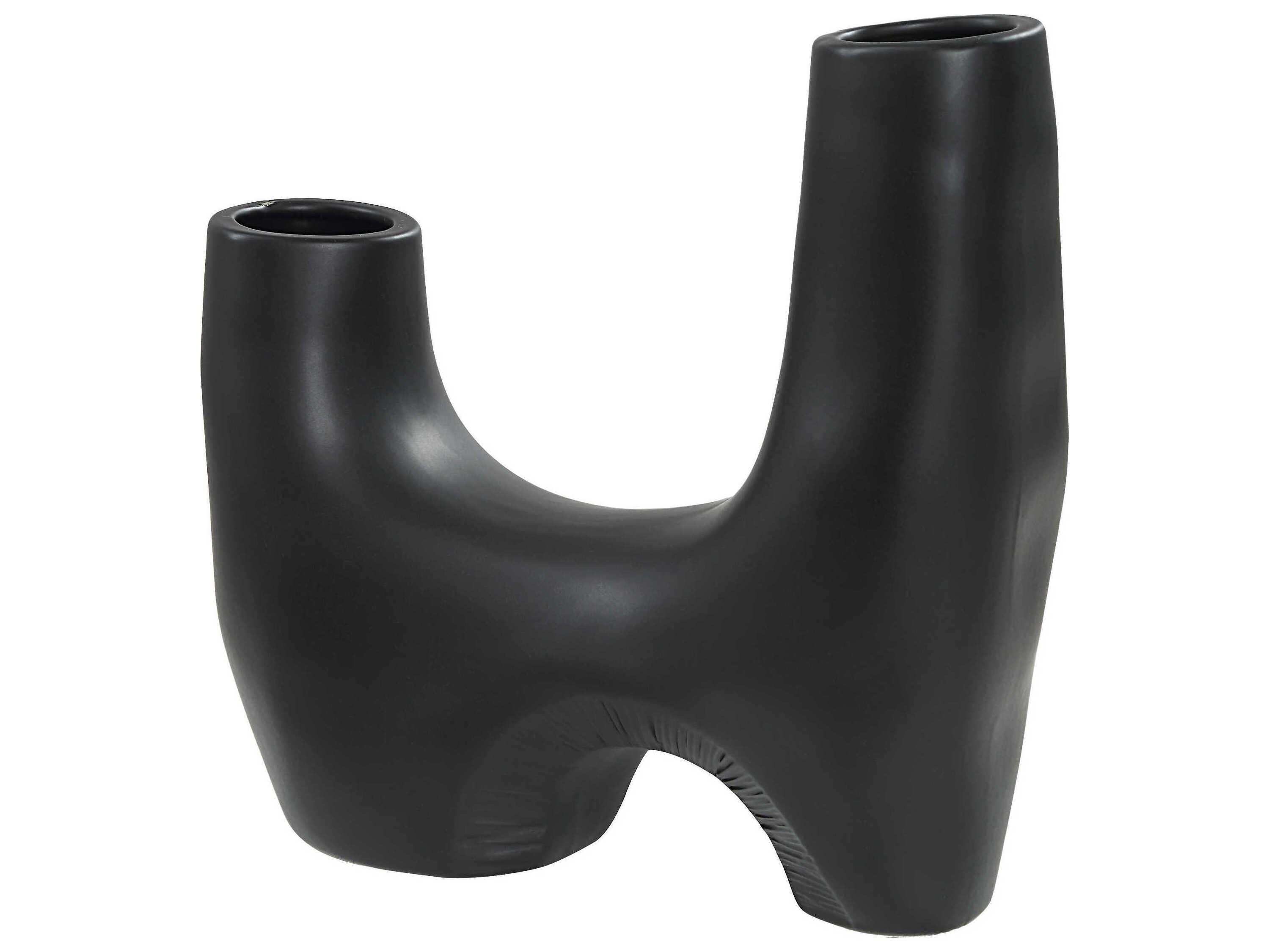 Renwil Doppio Matte Black Vase
