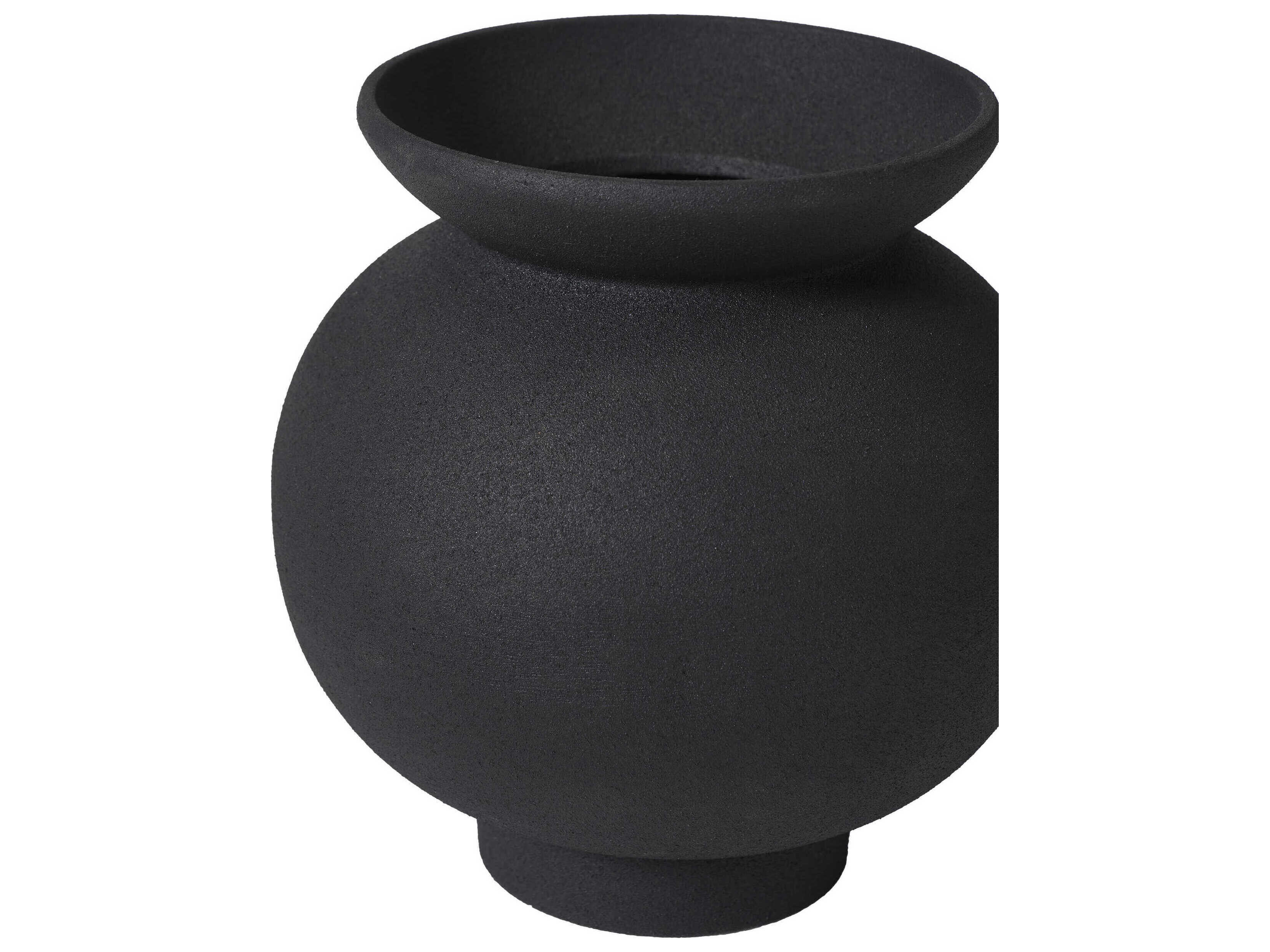 Renwil Cadiz Textured Matte Black Vase