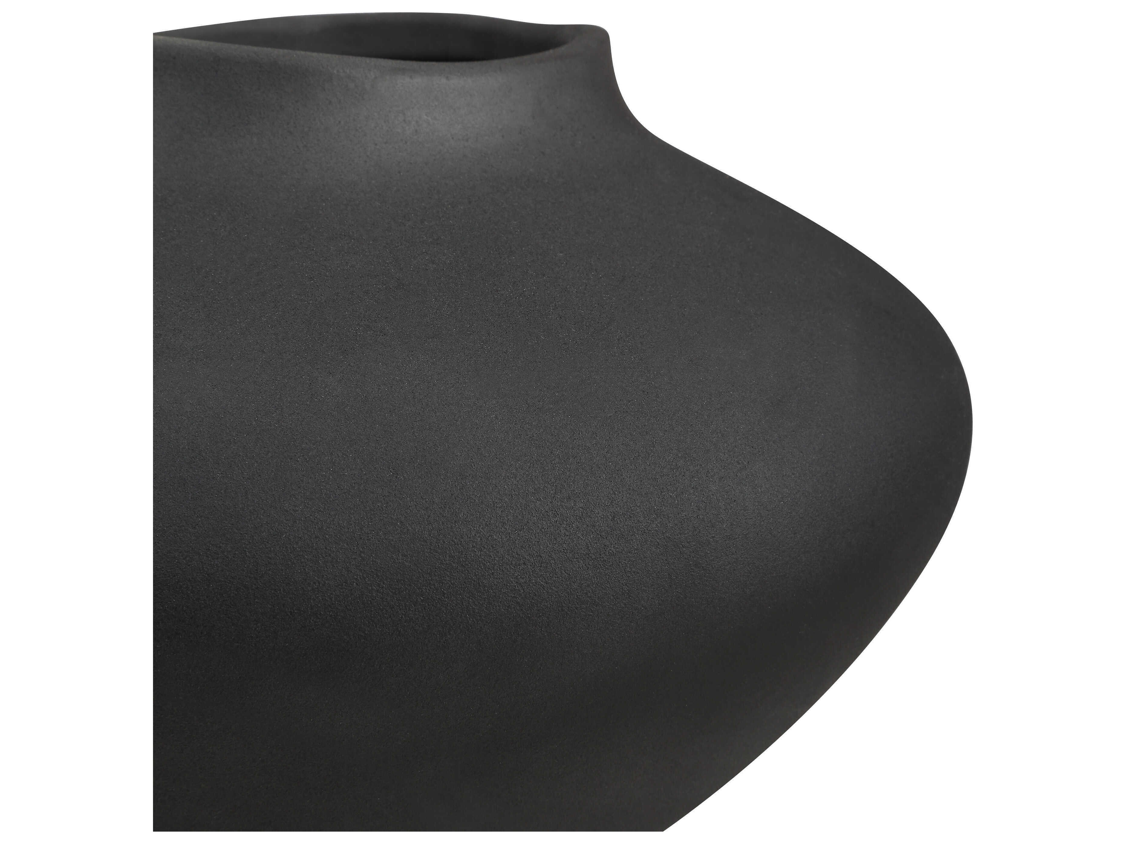 Renwil Cipher Textured Matte Black Vase