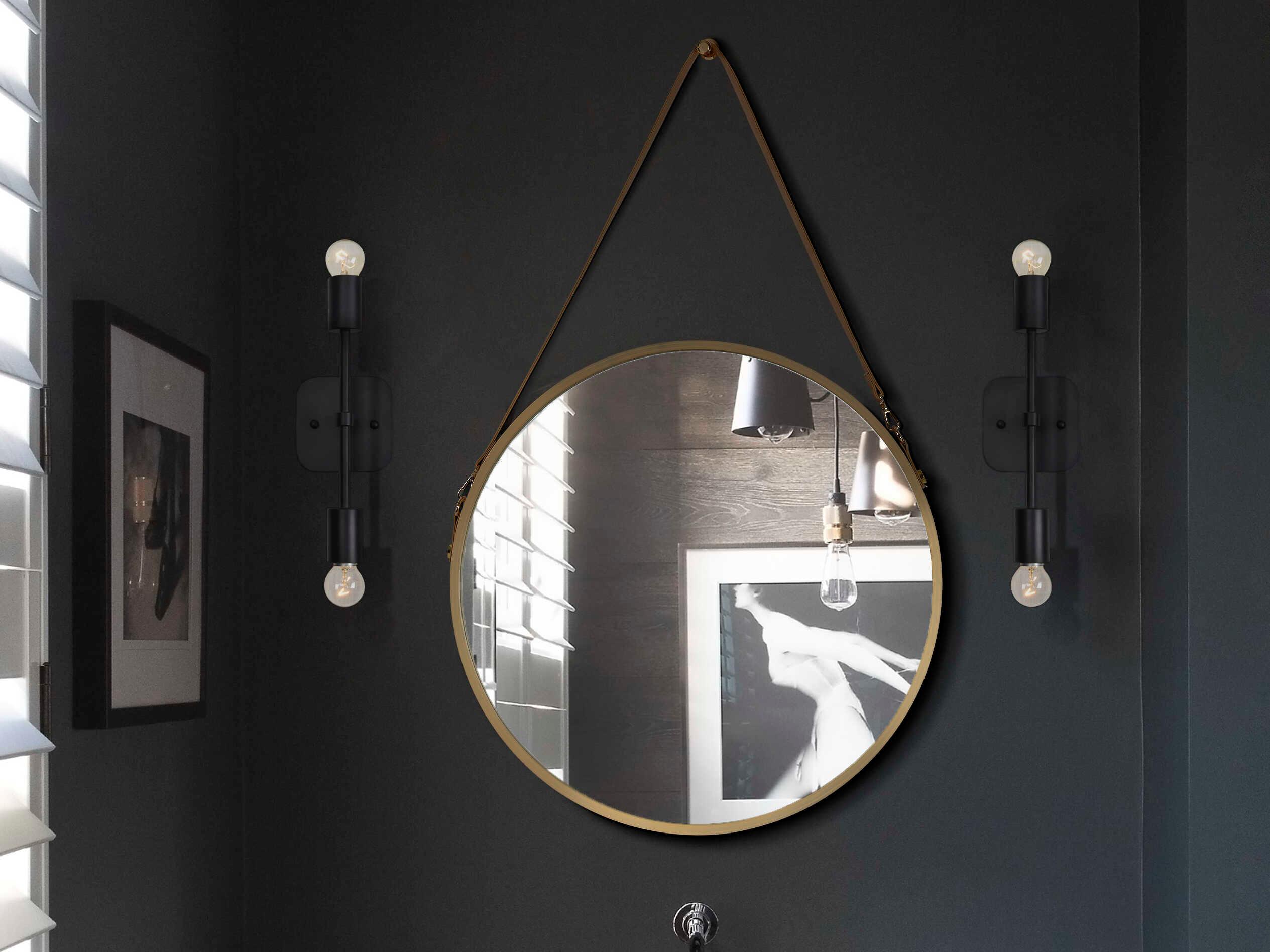 Renwil Albany 2-Light Black Wall Sconce