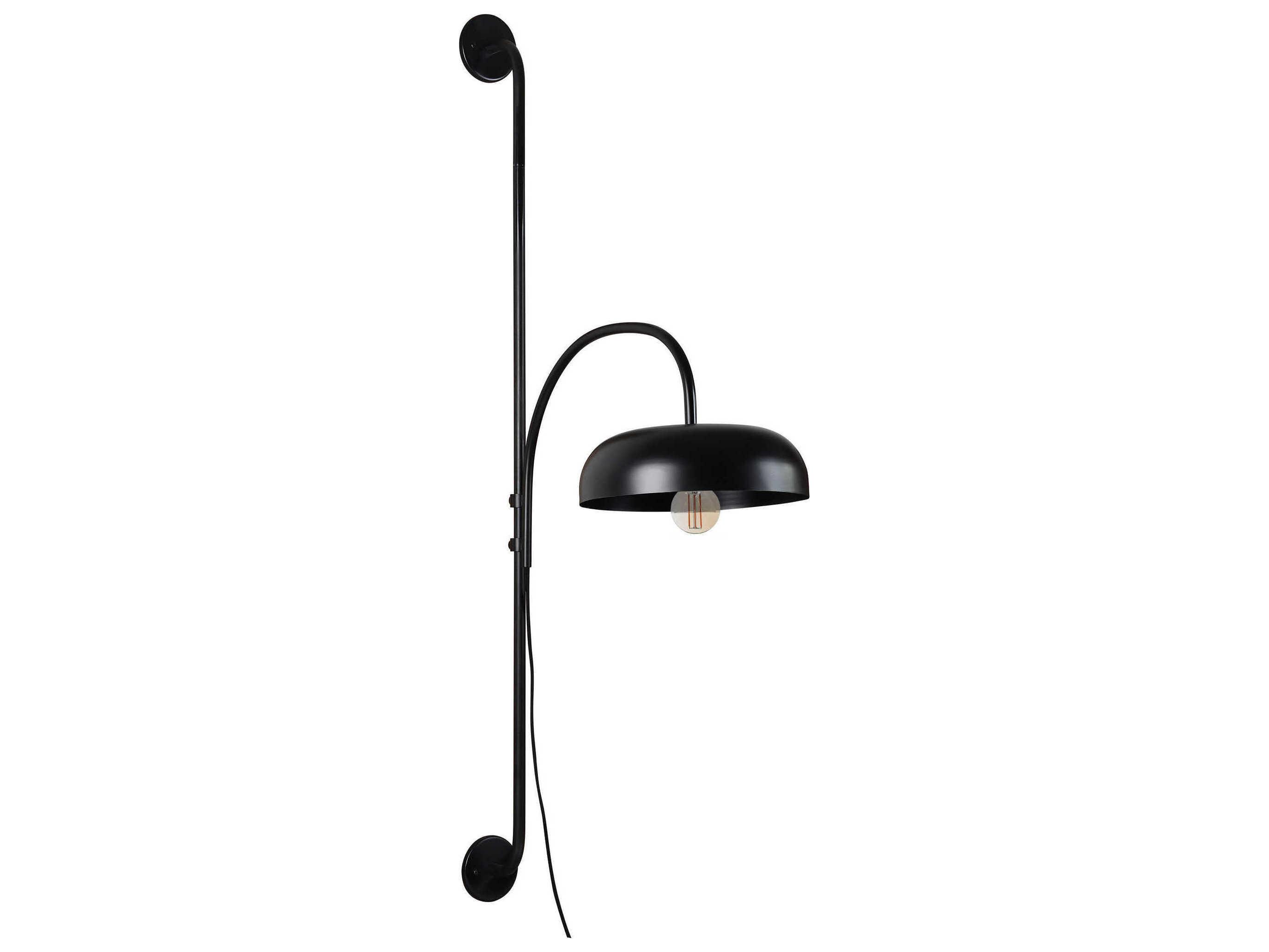 Renwil Draco 1-Light Black Swing Wall Sconce