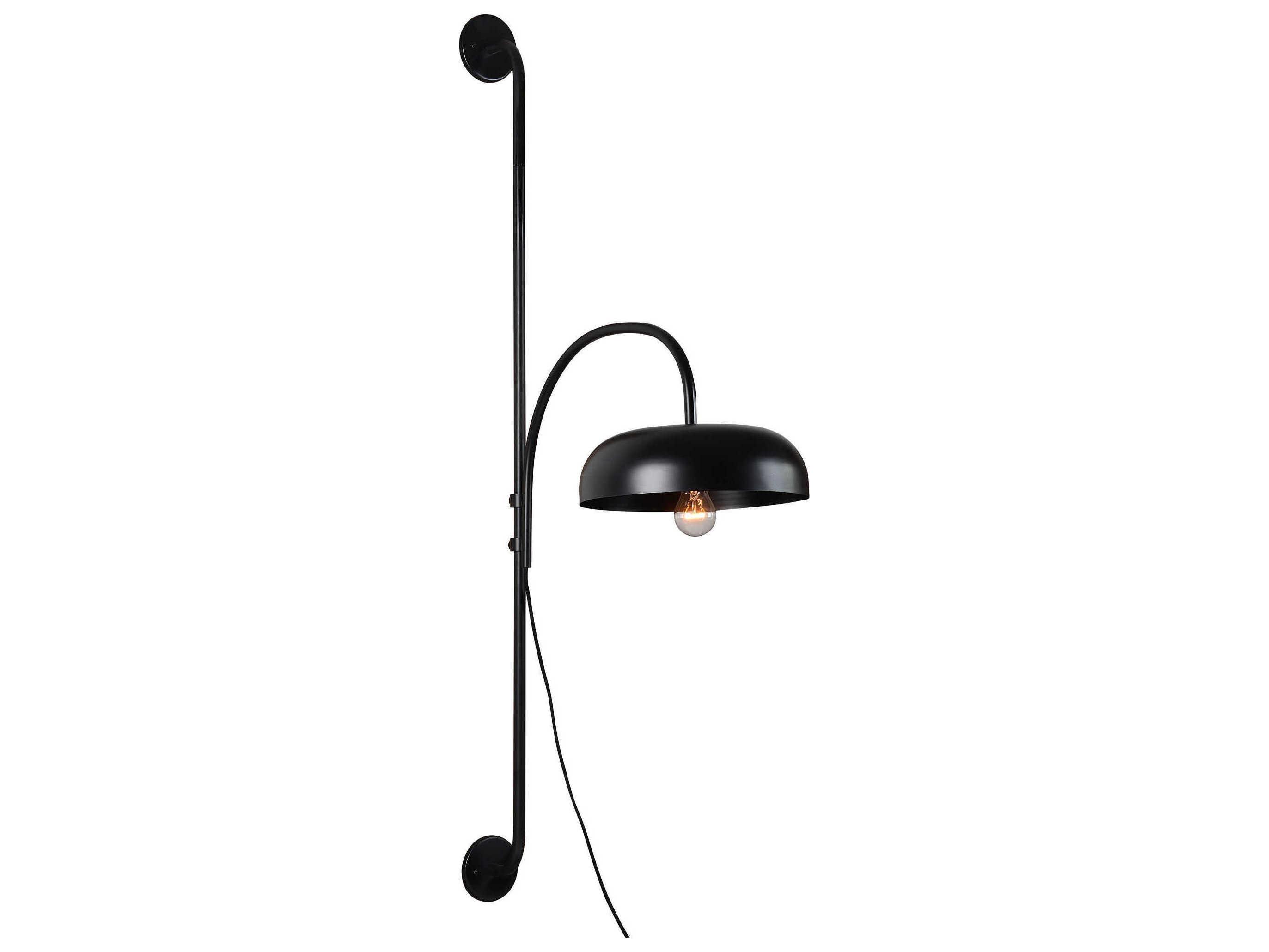 Renwil Draco 1-Light Black Swing Wall Sconce