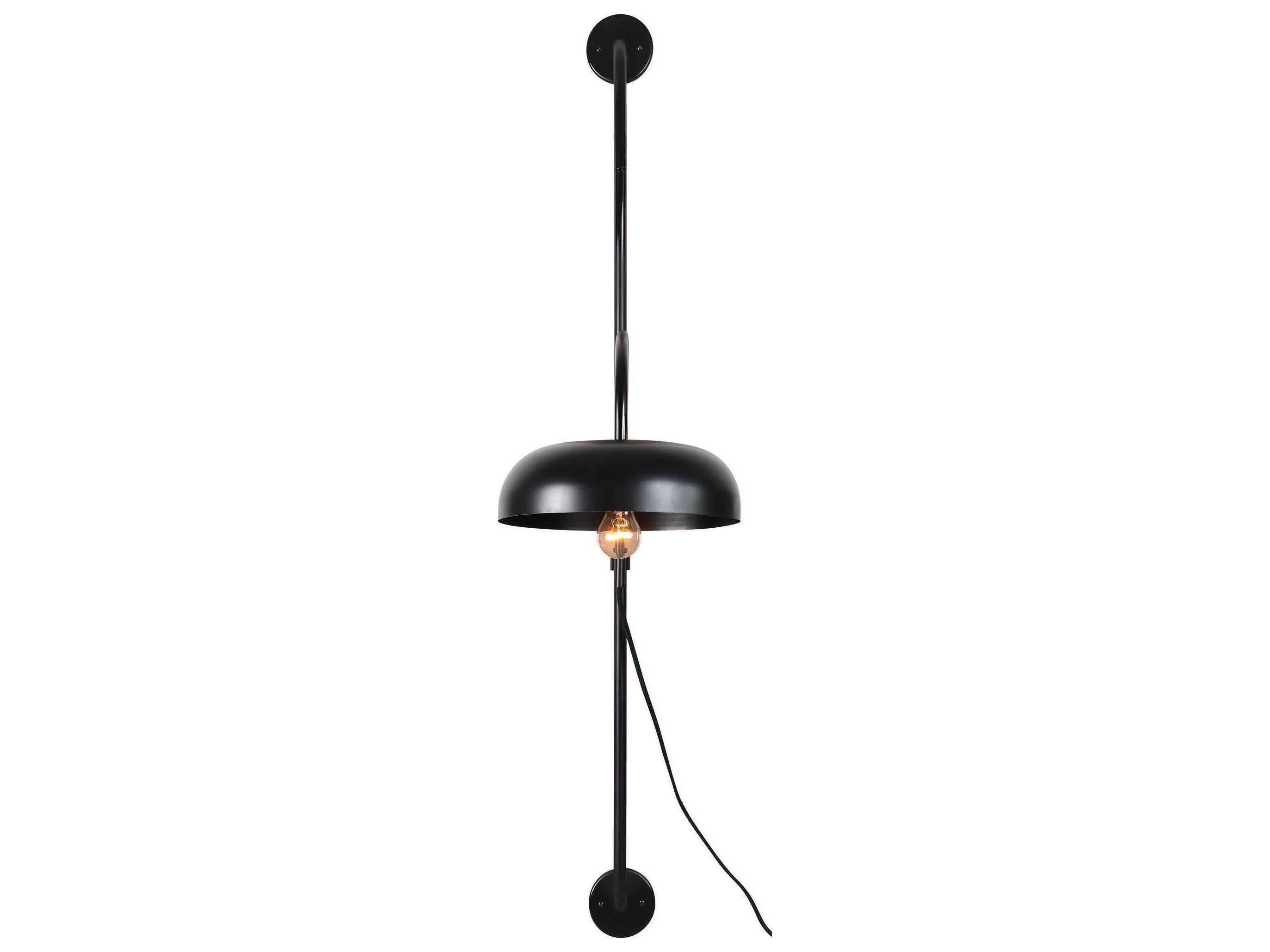 Renwil Draco 1-Light Black Swing Wall Sconce