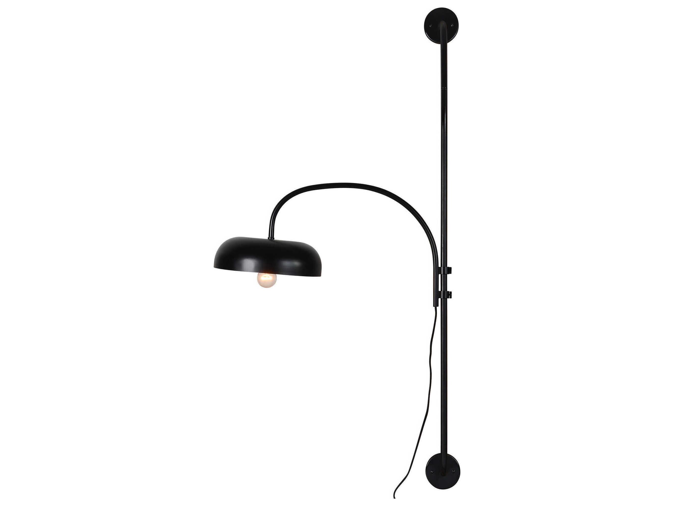 Renwil Draco 1-Light Black Swing Wall Sconce
