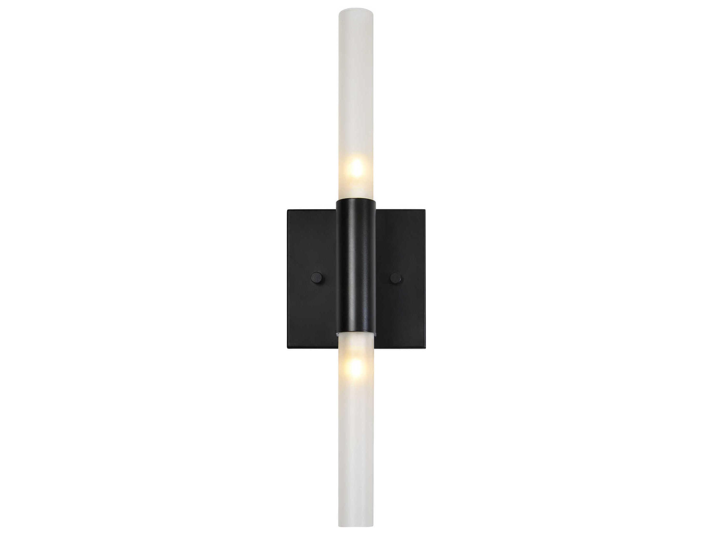 Renwil Lina 2-Light Matte Black Wall Sconce