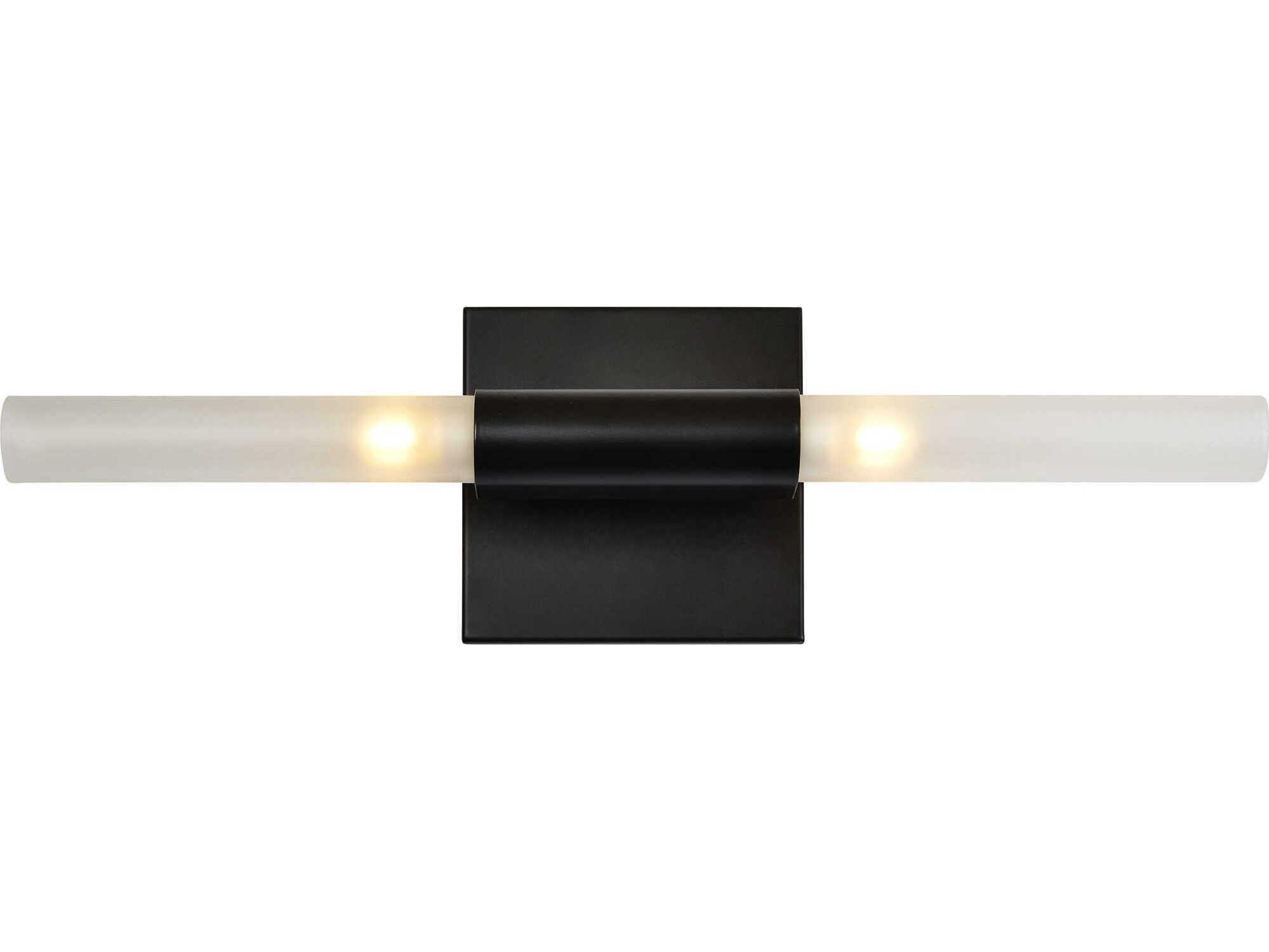 Renwil Lina 2-Light Matte Black Wall Sconce
