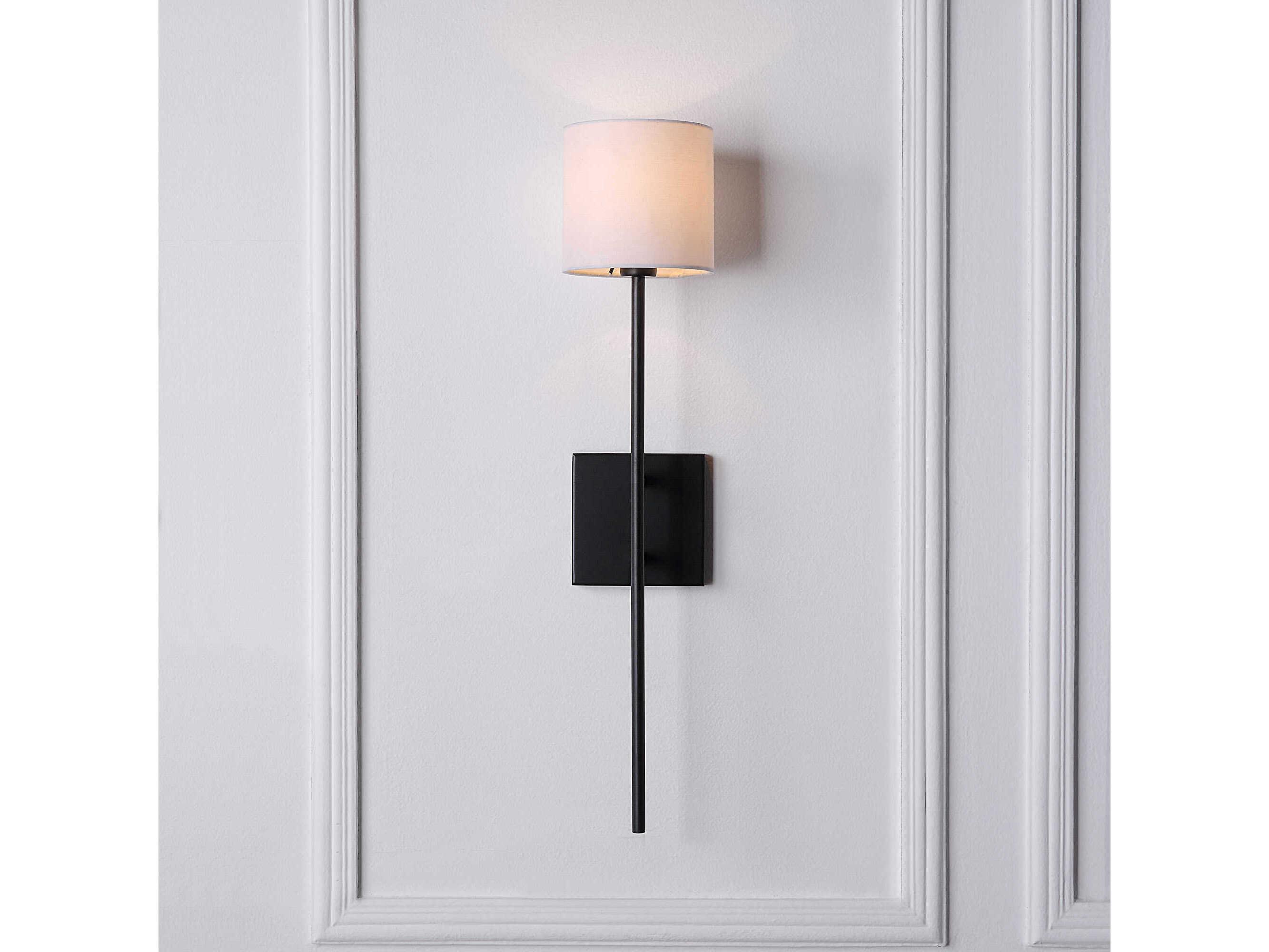 Renwil Eunices 1-Light Matte Black Wall Sconce