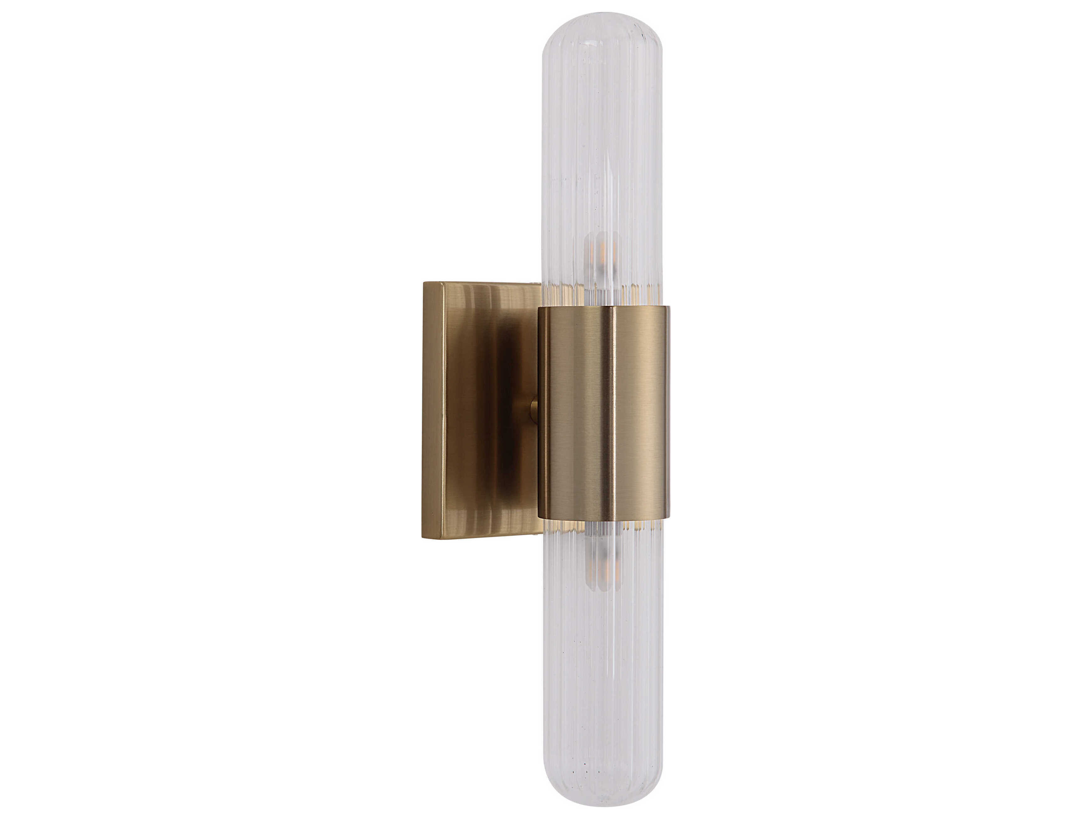 Renwil Chiara 2-Light Plated Burnished Brass Wall Sconce
