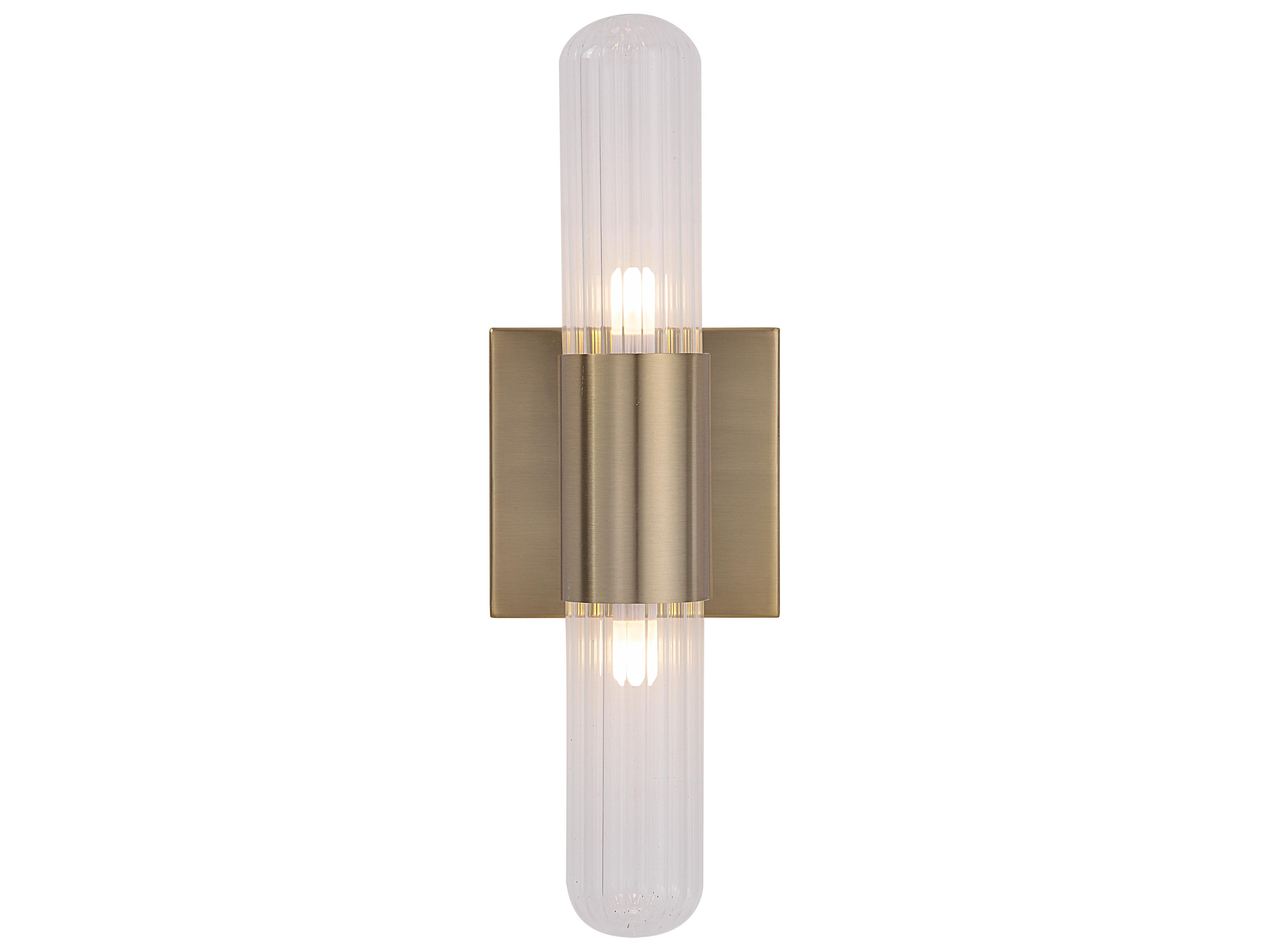 Renwil Chiara 2-Light Plated Burnished Brass Wall Sconce