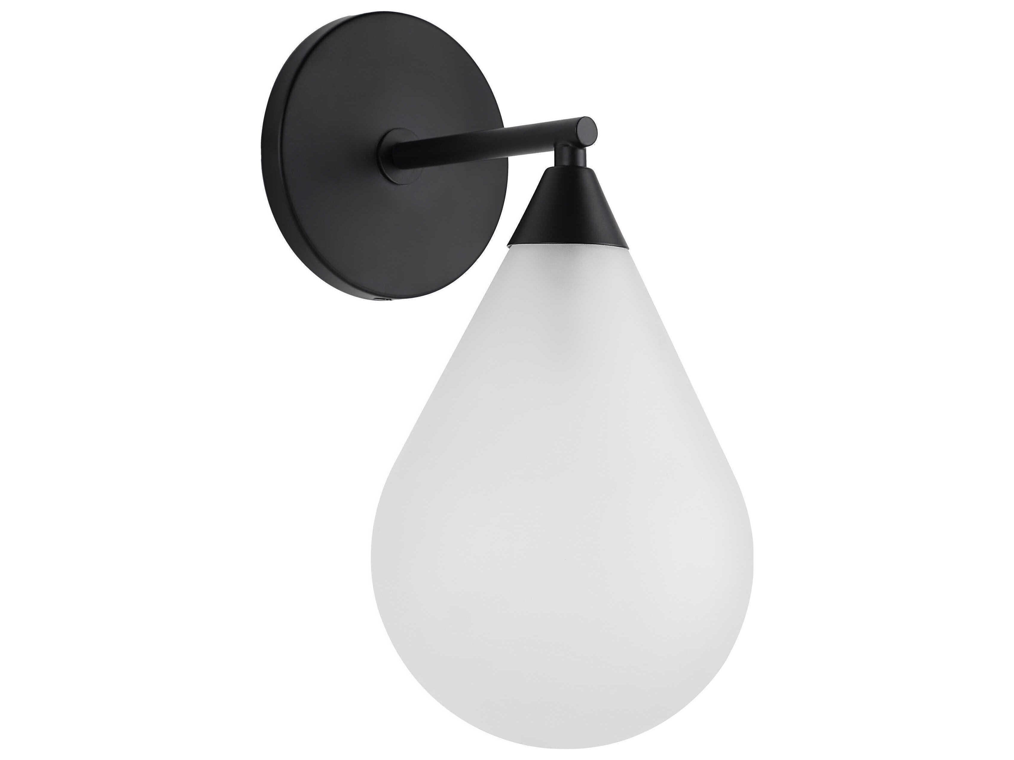 Renwil Lola 1-Light Matte Black Wall Sconce
