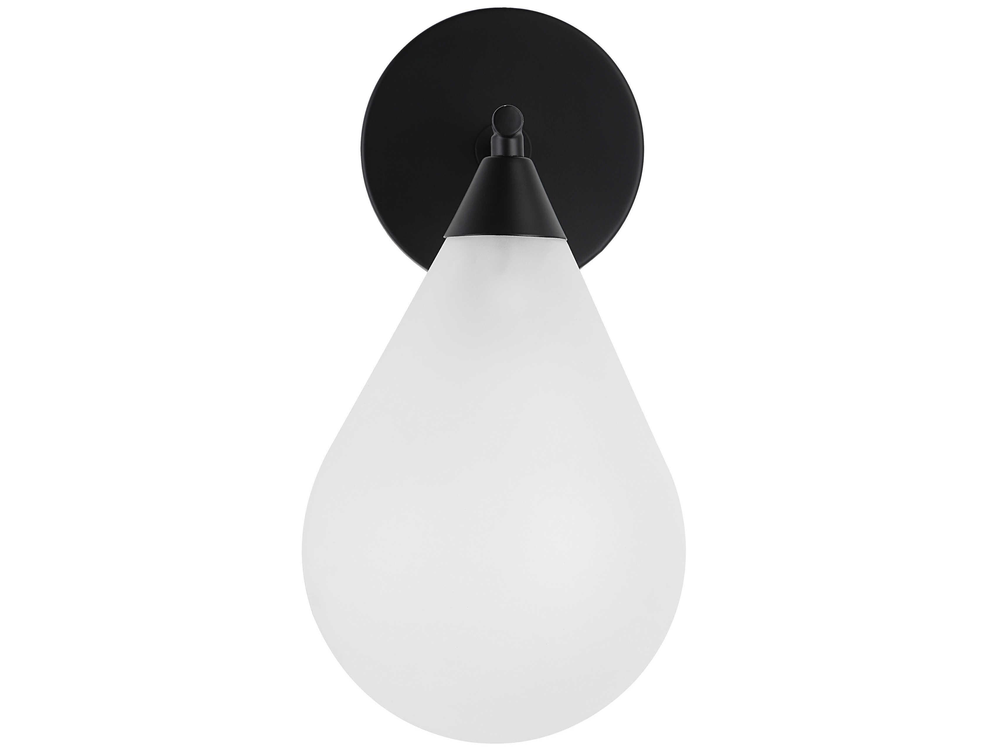 Renwil Lola 1-Light Matte Black Wall Sconce