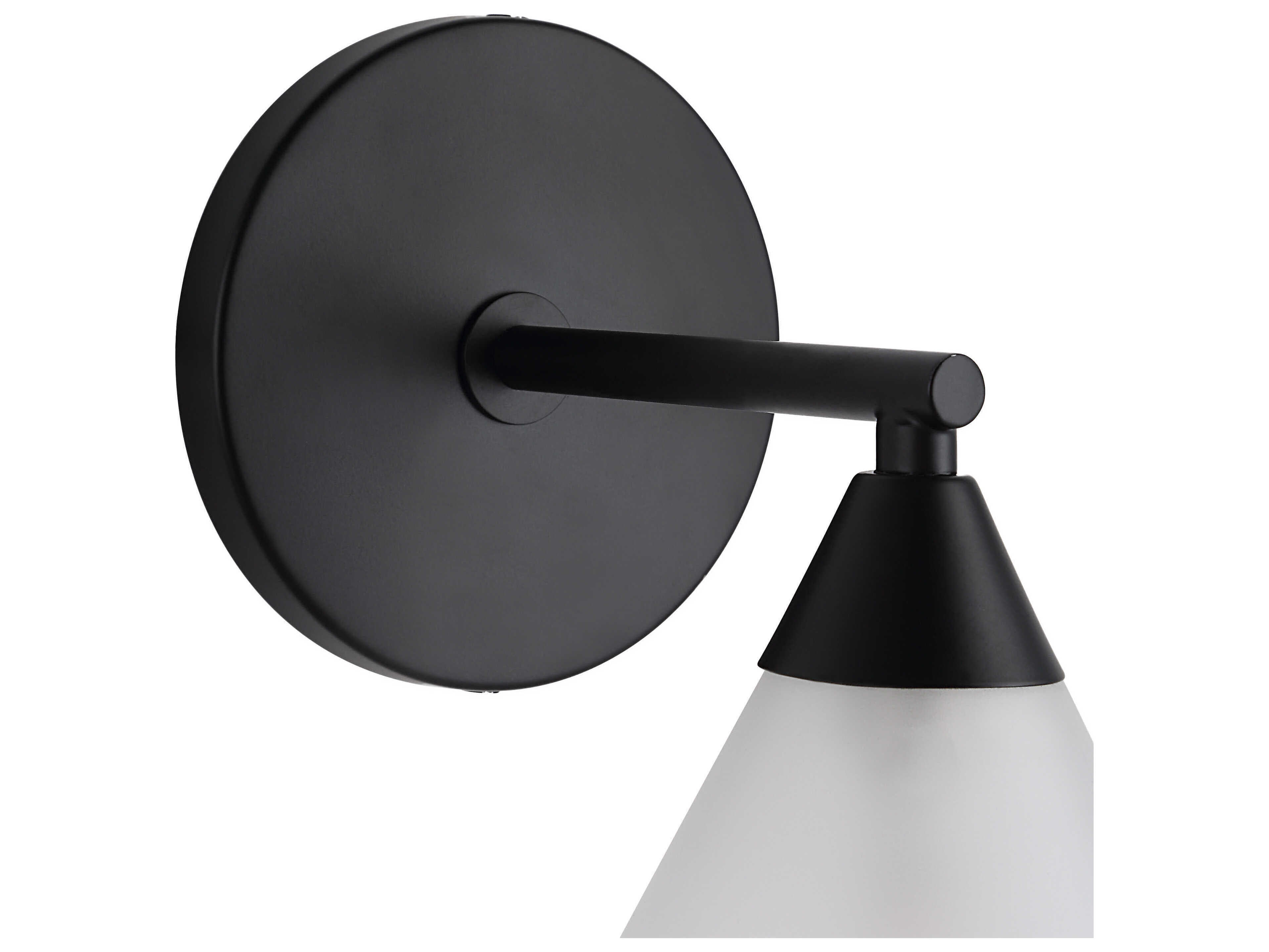 Renwil Lola 1-Light Matte Black Wall Sconce