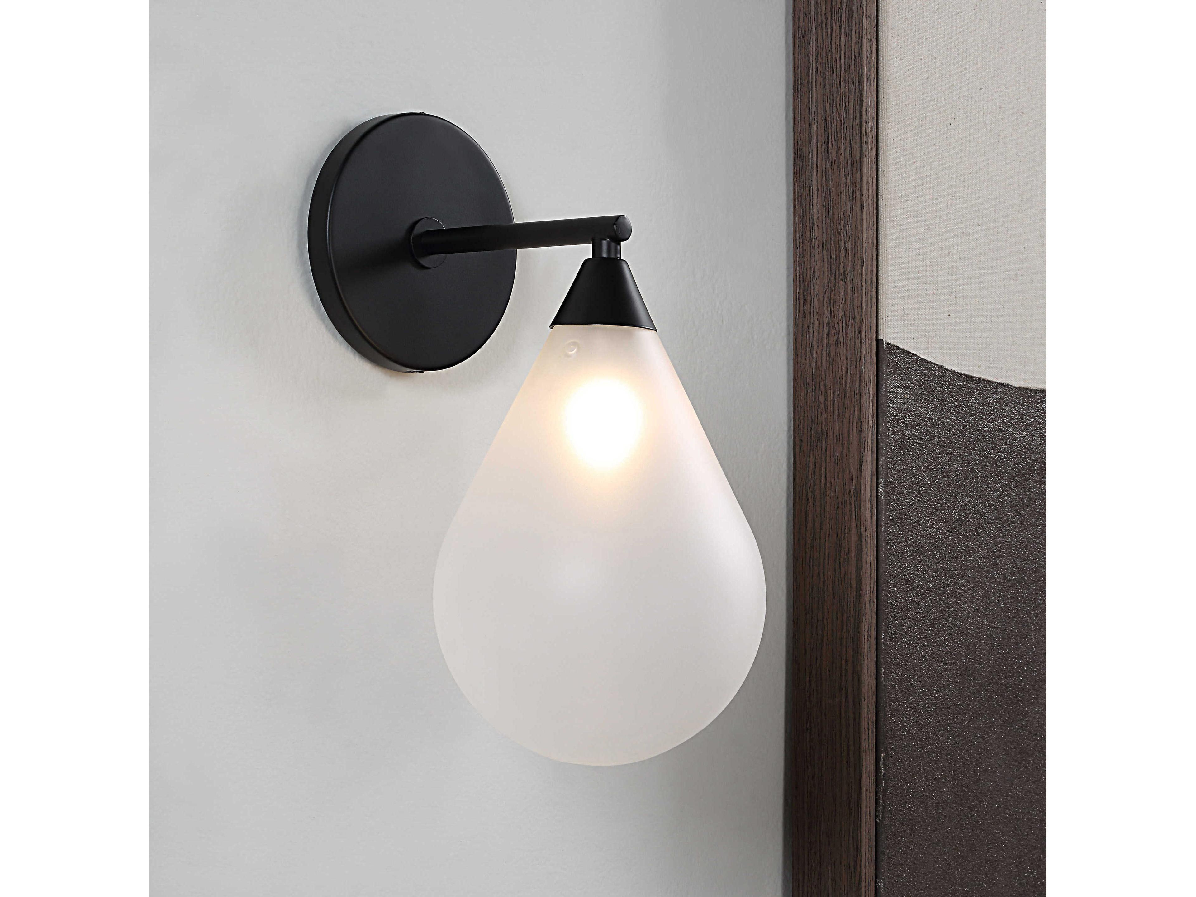 Renwil Lola 1-Light Matte Black Wall Sconce