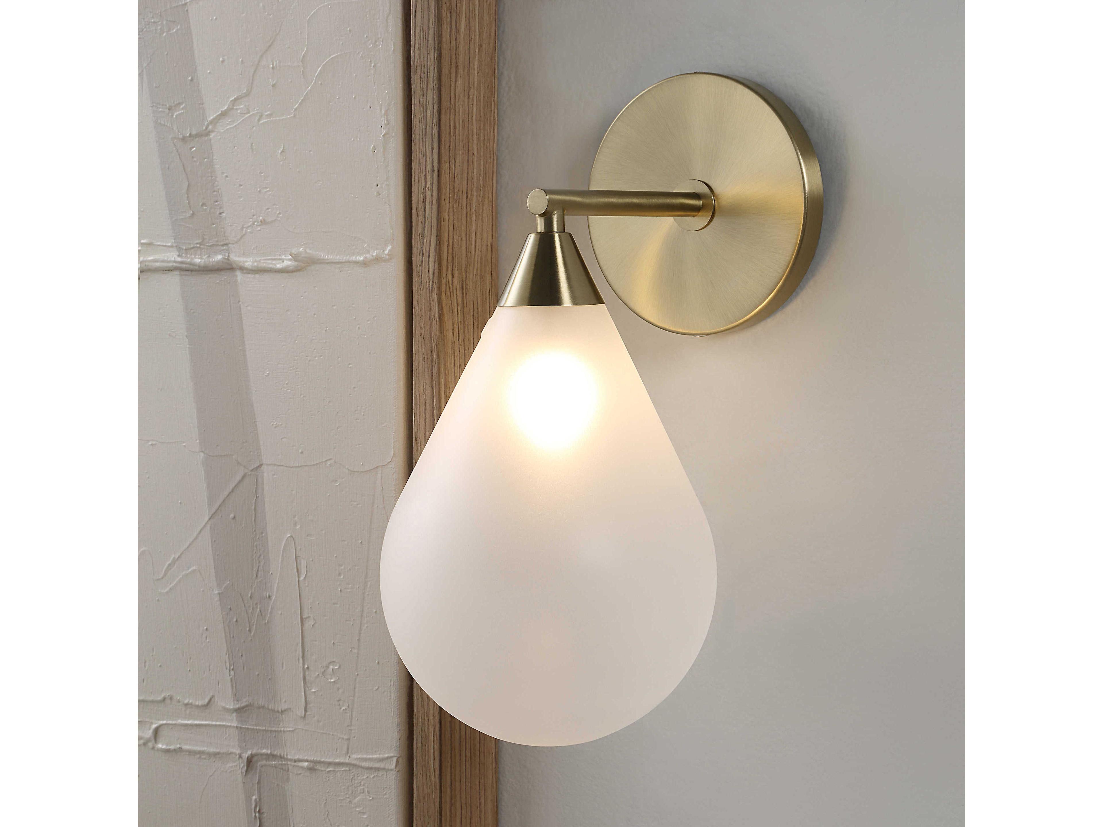 Renwil Luna 1-Light Burnished Brass Wall Sconce
