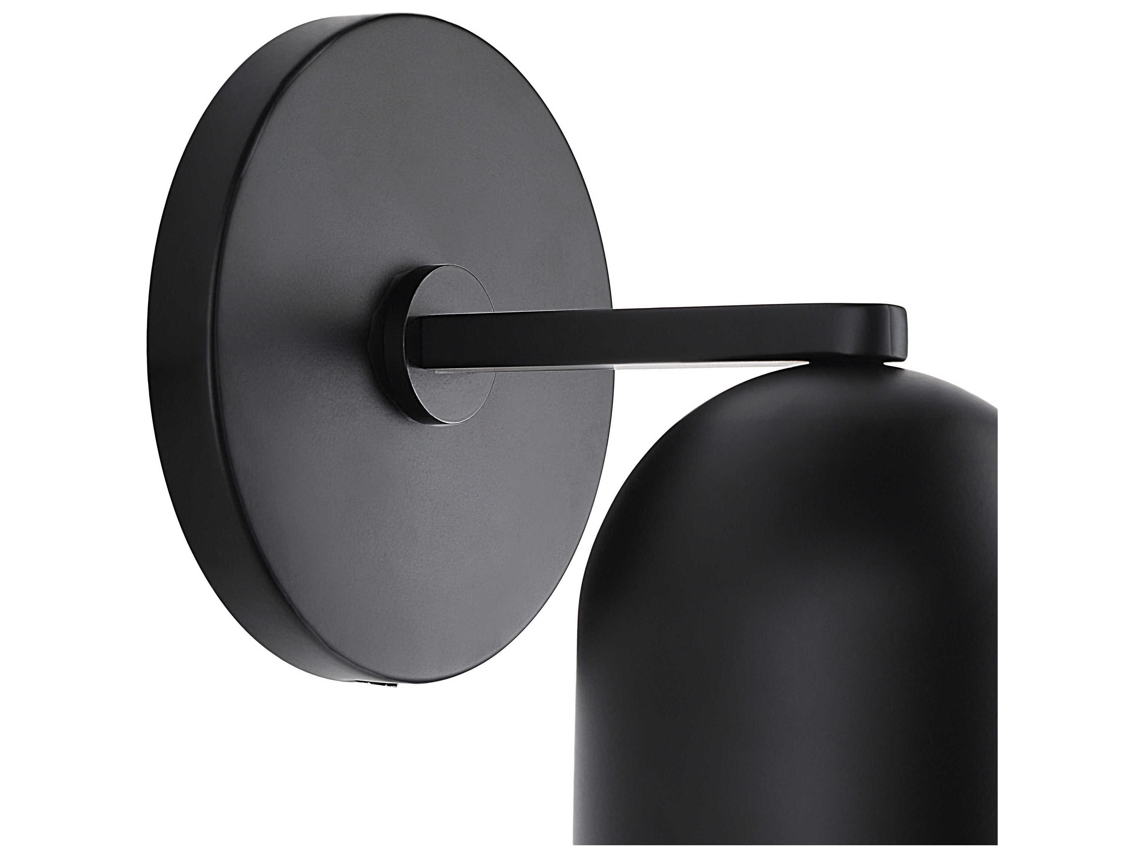 Renwil Valonia 1-Light Matte Black Wall Sconce