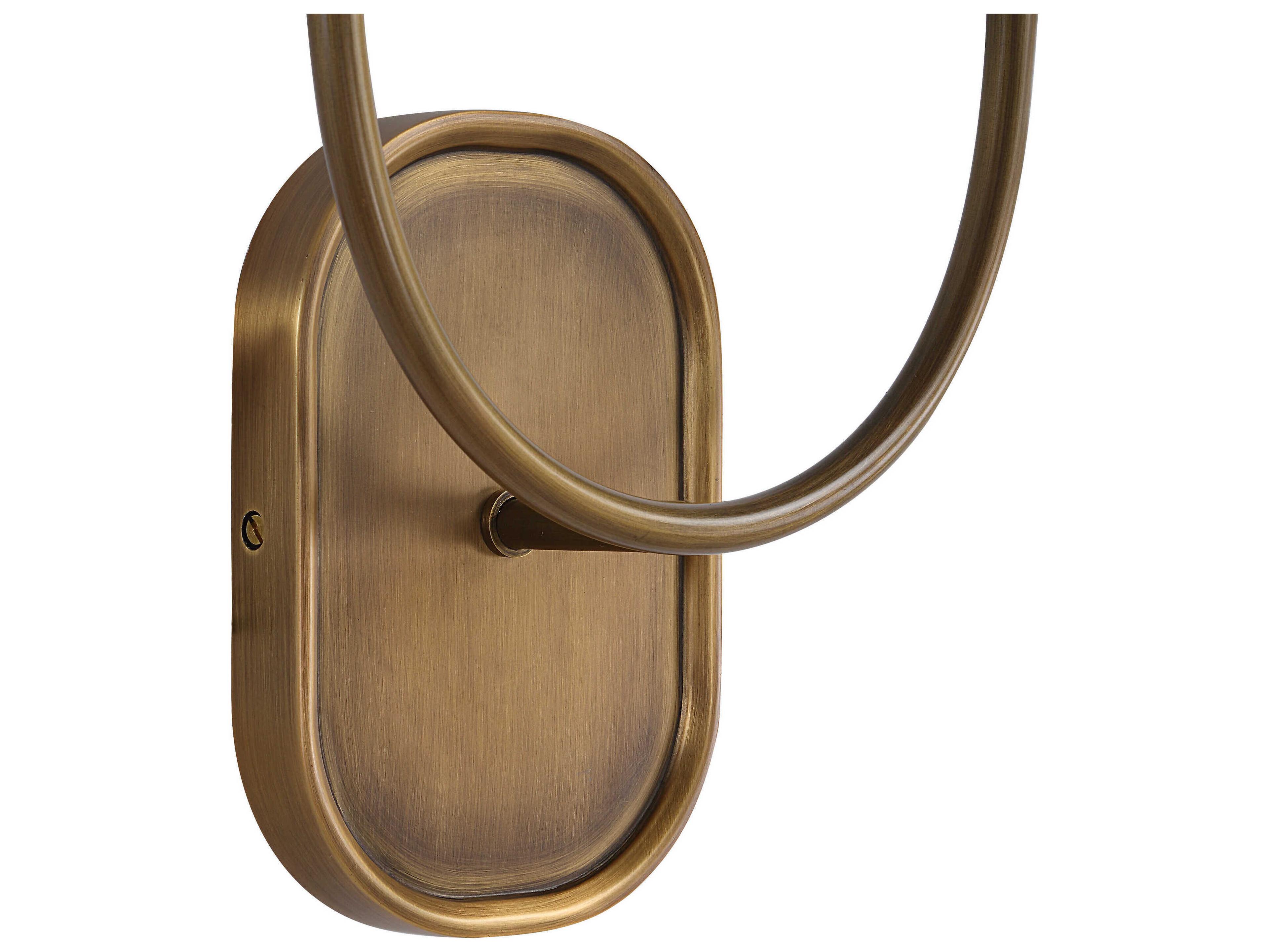 Renwil Maddie 2-Light Plated Dark Antique Brushed Brass Wall Sconce