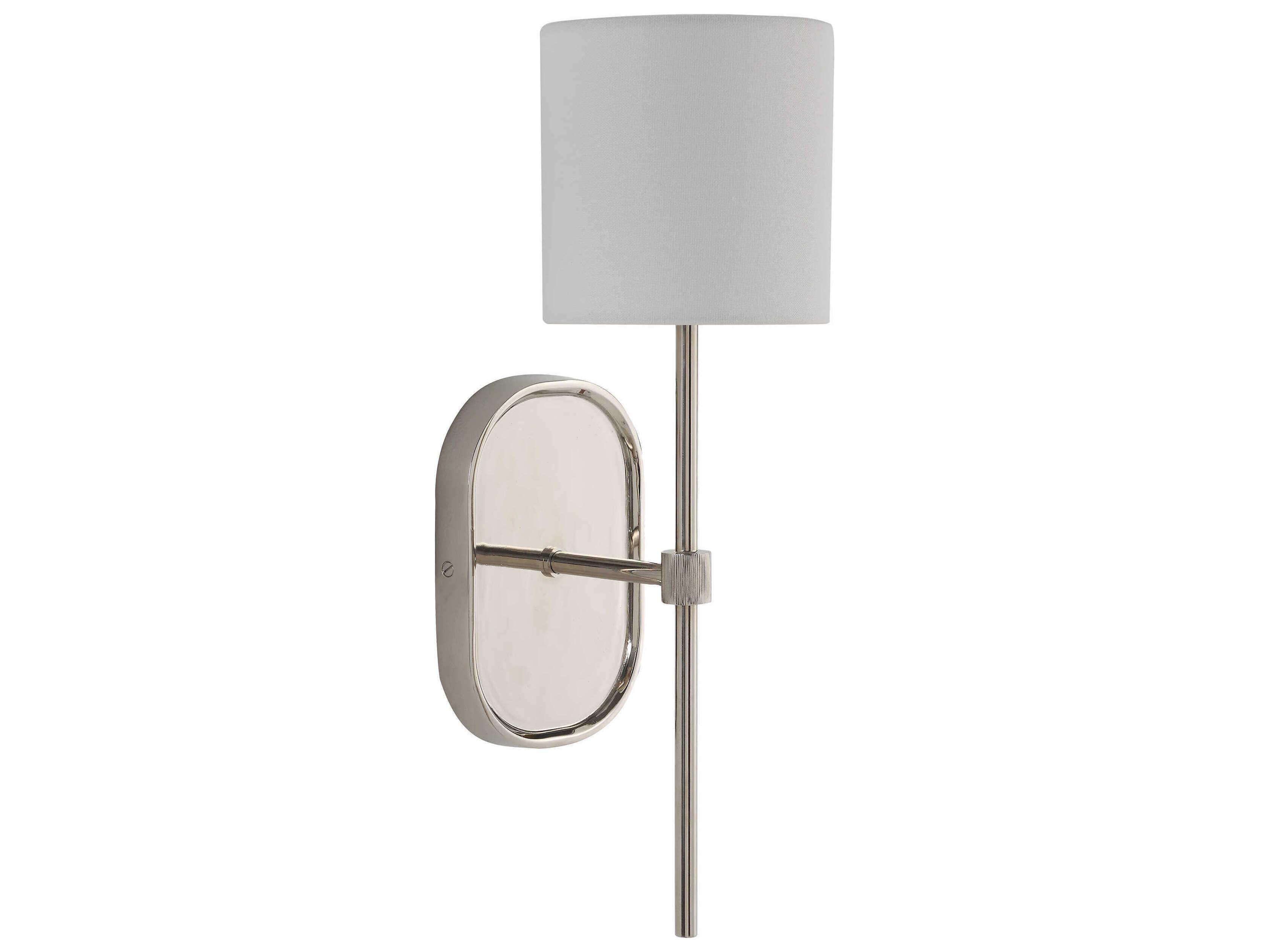 Renwil Whitney 1-Light Plated Polished Nickel Wall Sconce