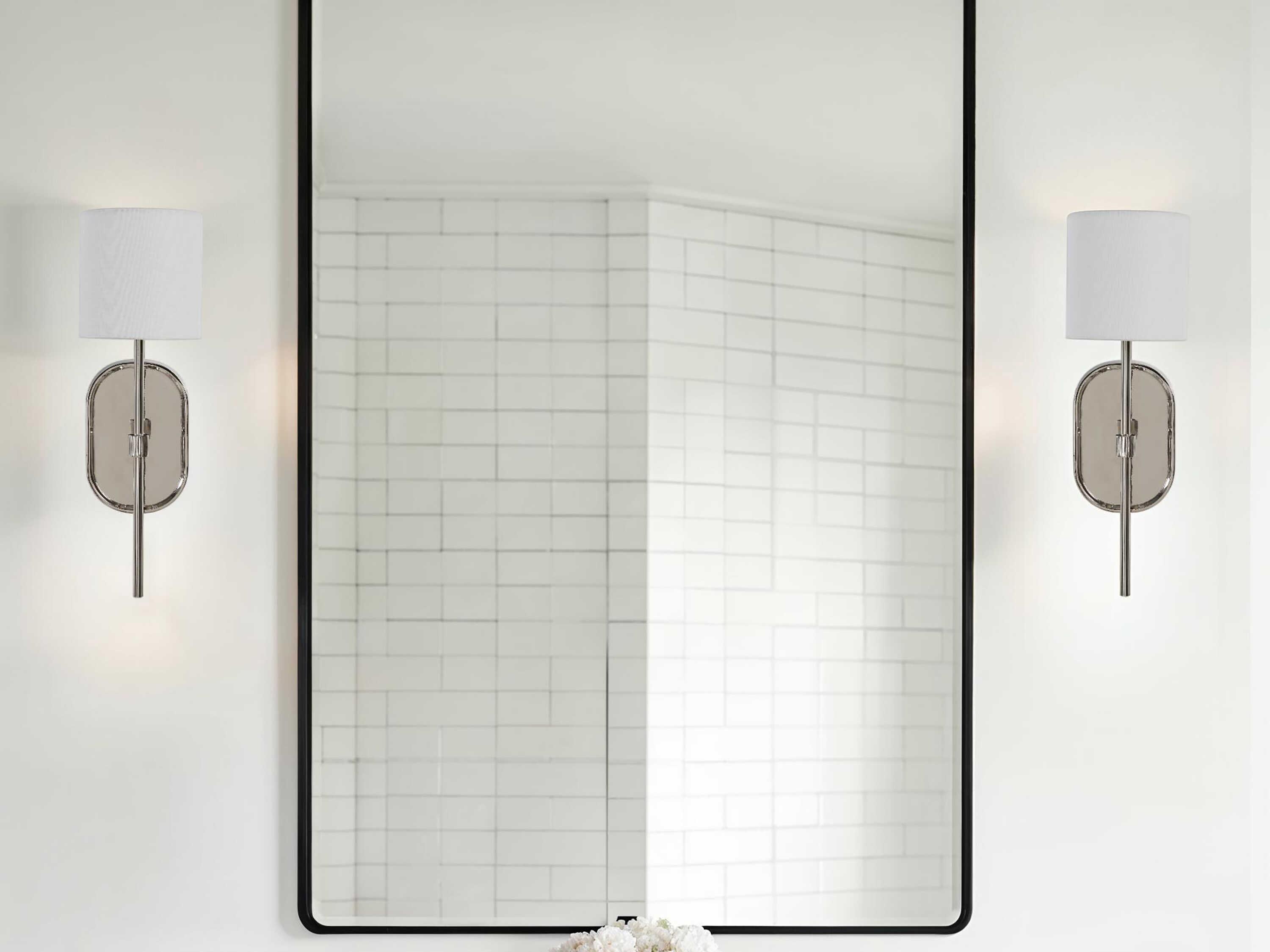 Renwil Whitney 1-Light Plated Polished Nickel Wall Sconce