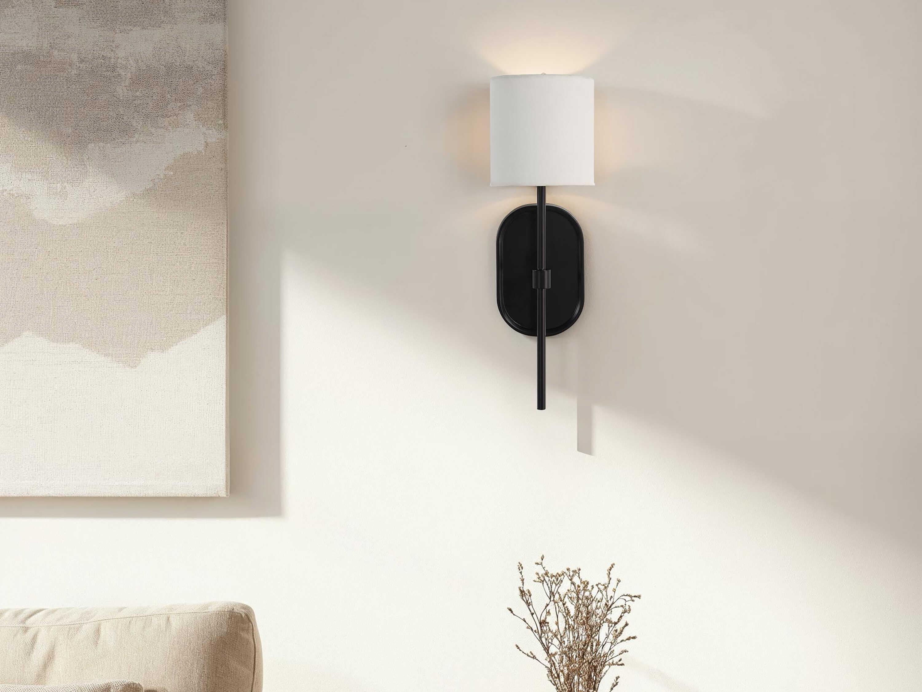 Renwil Fico 1-Light Powder Coated Matte Black Wall Sconce