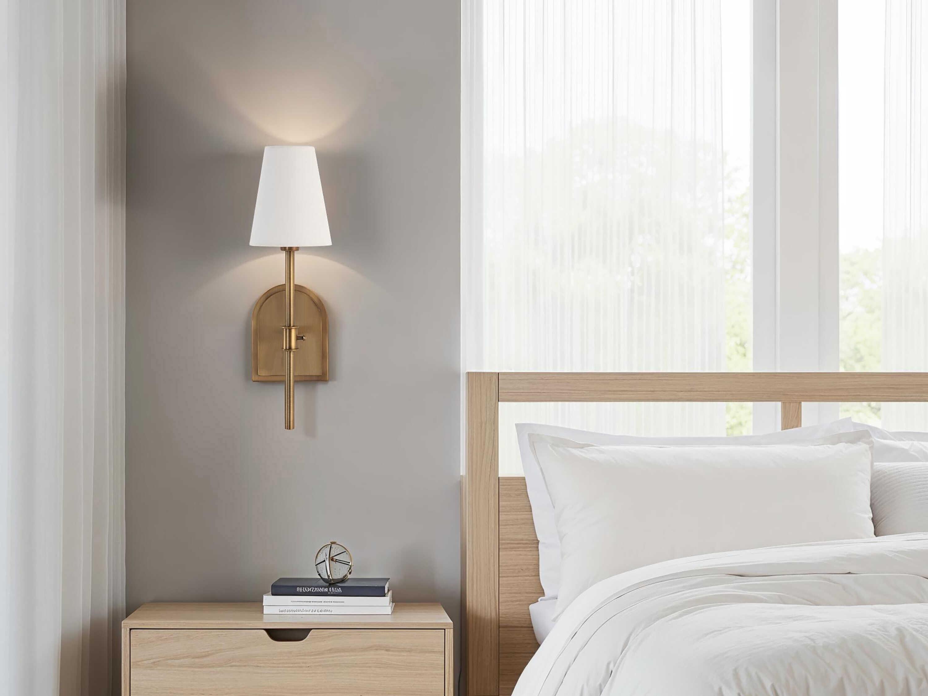 Renwil Montreux 1-Light Plated Dark Antique Brushed Brass Wall Sconce