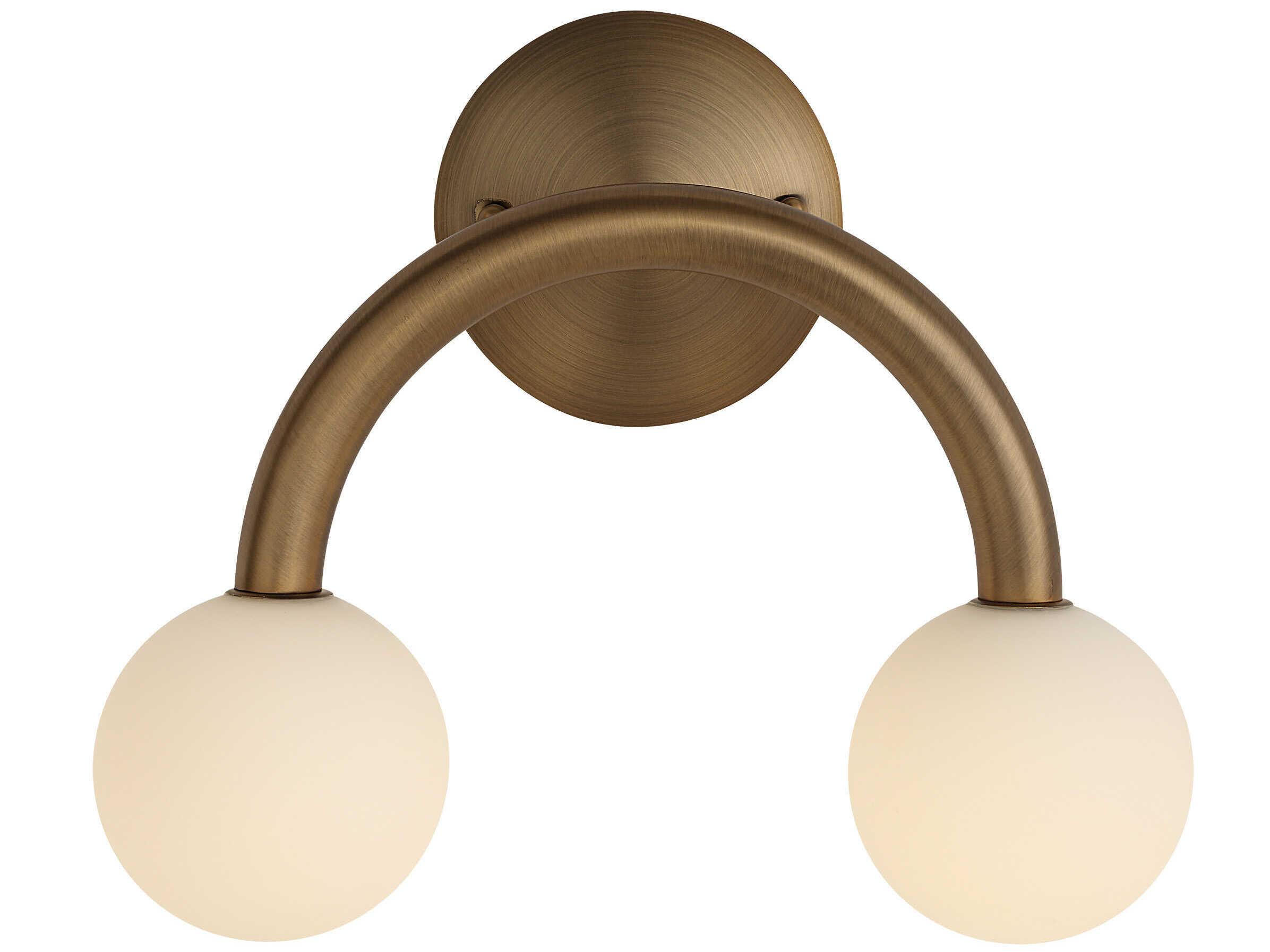 Renwil Santi 2-Light Plated Dark Brushed Brass Wall Sconce
