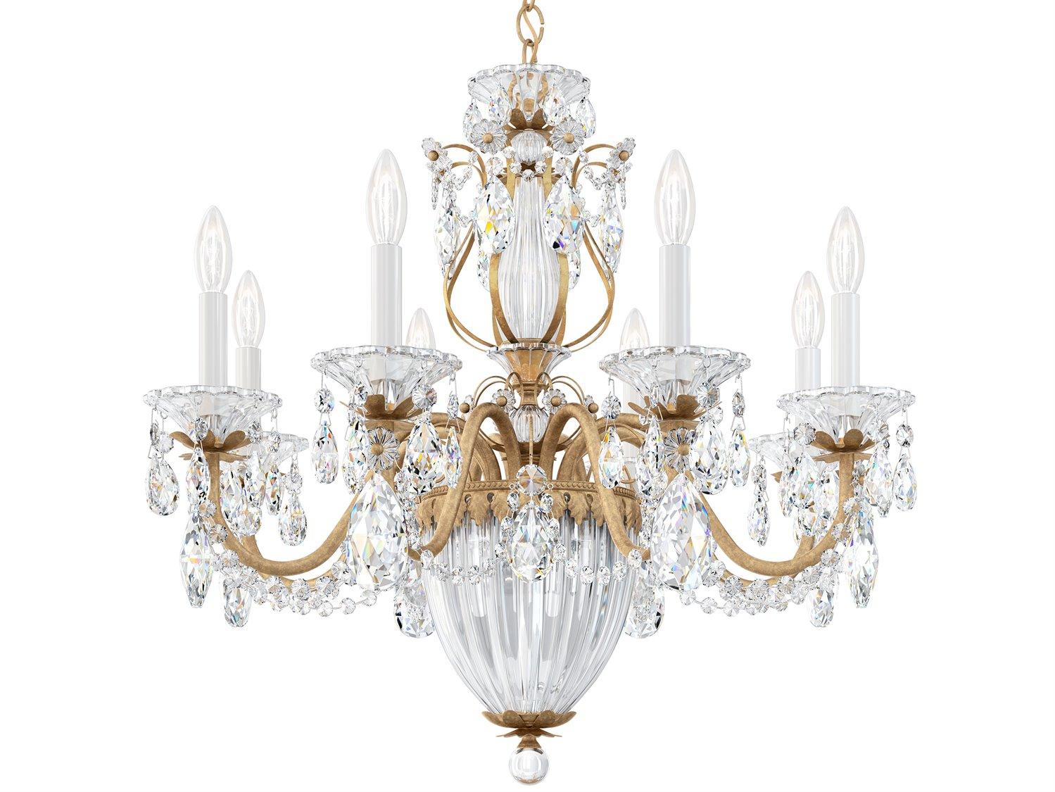 Schonbek Bagatelle 11-Light Silver Crystal Candelabra Chandelier
