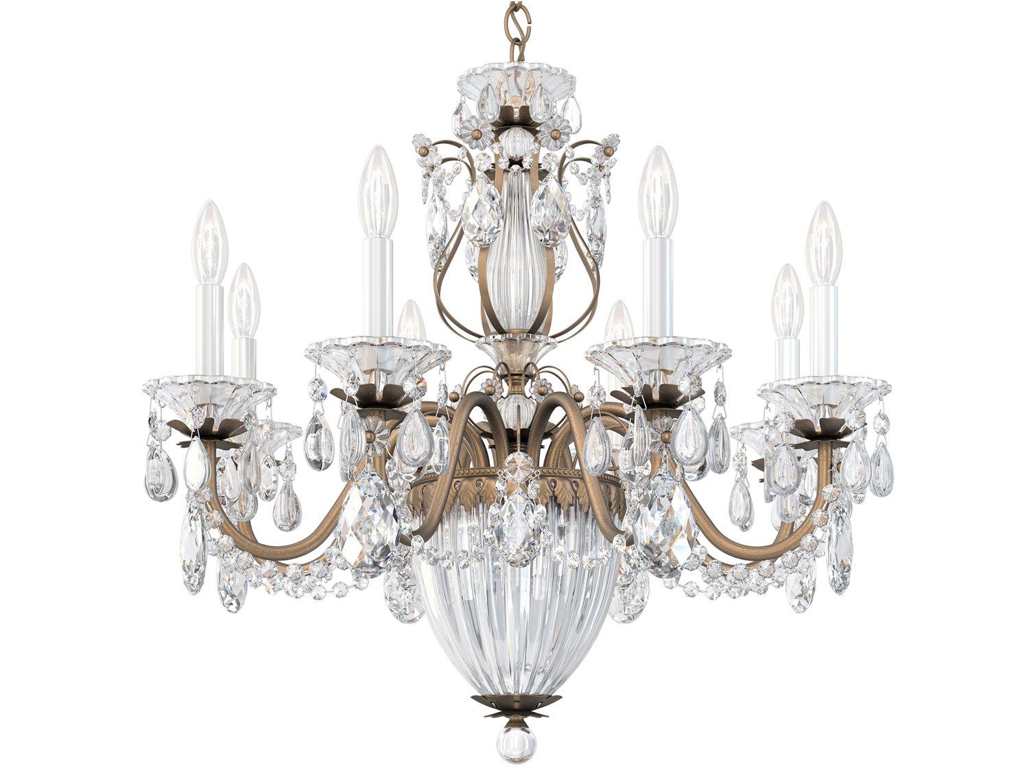 Schonbek Bagatelle 11-Light Silver Crystal Candelabra Chandelier