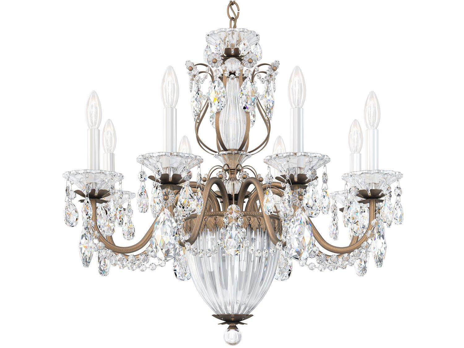 Schonbek Bagatelle 11-Light Silver Crystal Candelabra Chandelier