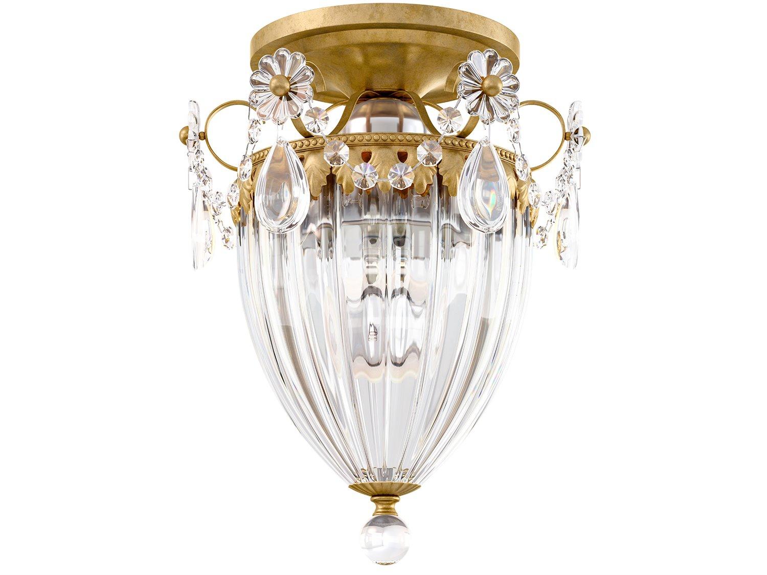 Schonbek Bagatelle 1-Light Gold Crystal Semi Flush Mount