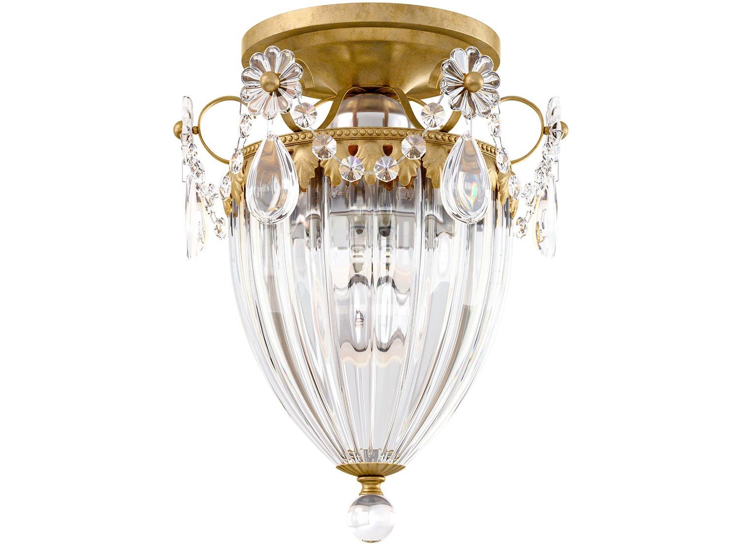 Schonbek Bagatelle 1-Light Gold Crystal Semi Flush Mount