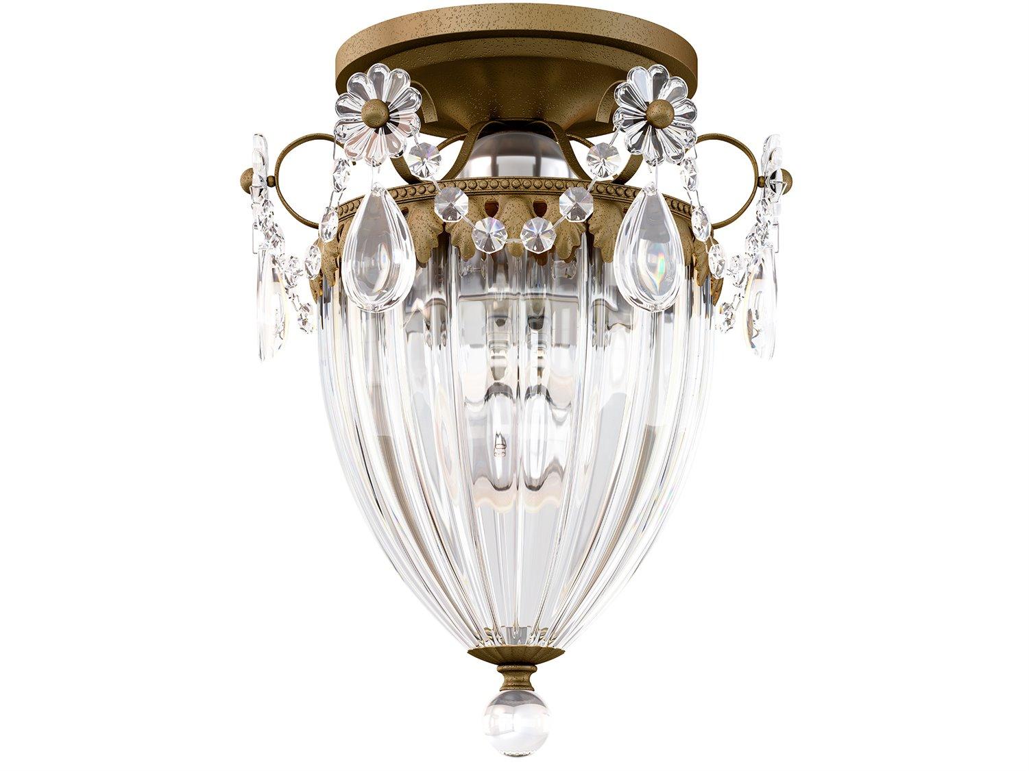 Schonbek Bagatelle 1-Light Gold Crystal Semi Flush Mount