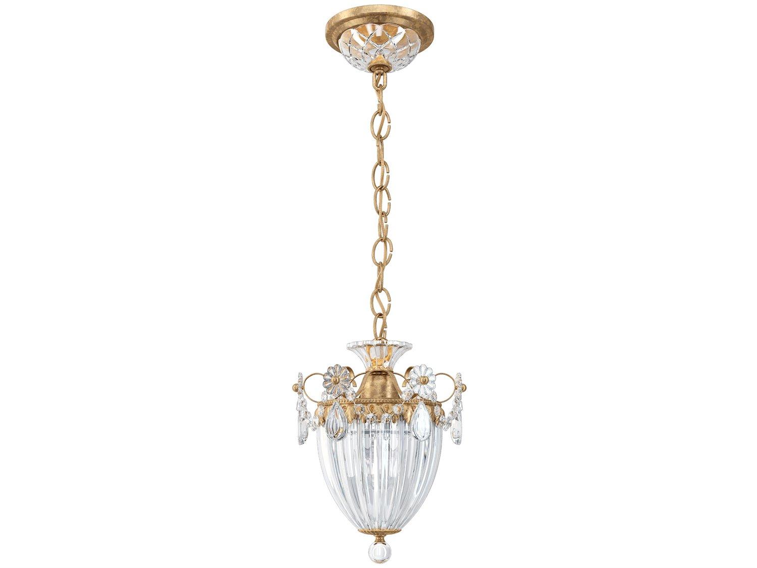 Schonbek Bagatelle 1-Light Bronze Crystal Mini Pendant