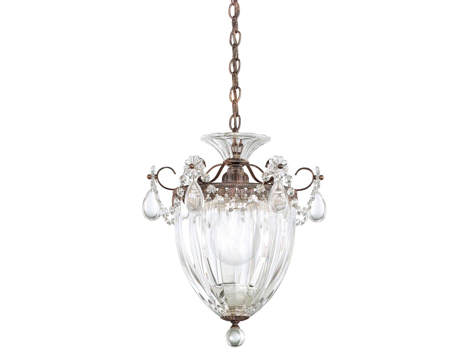 Schonbek Bagatelle 1-Light Bronze Crystal Mini Pendant