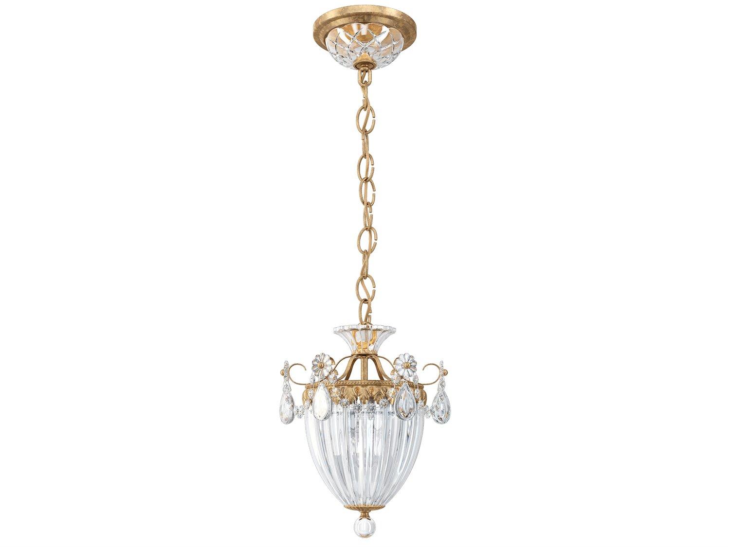 Schonbek Bagatelle 3-Light Silver Crystal Mini Pendant