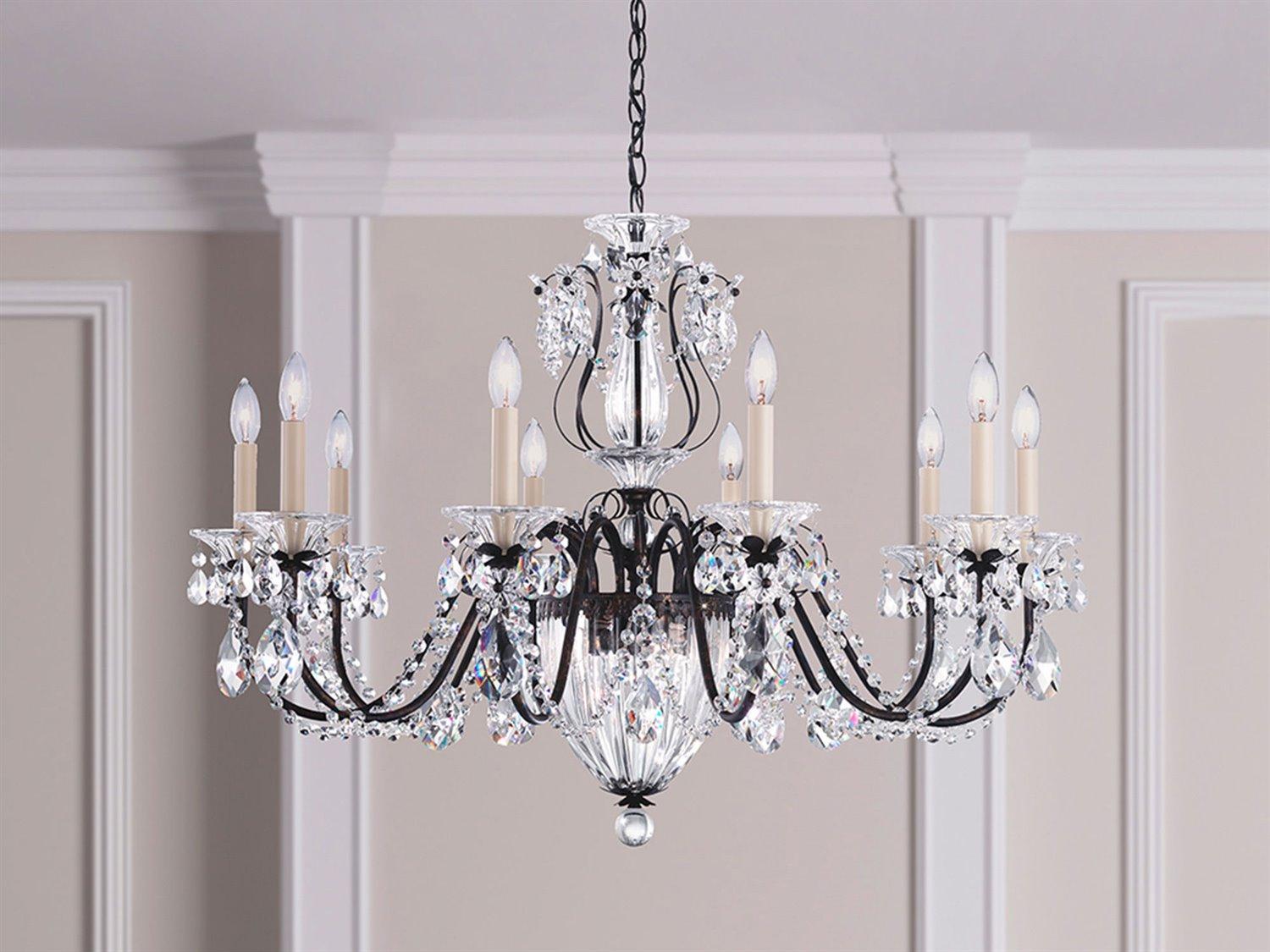 Schonbek Bagatelle 13-Light Bronze Crystal Candelabra Chandelier