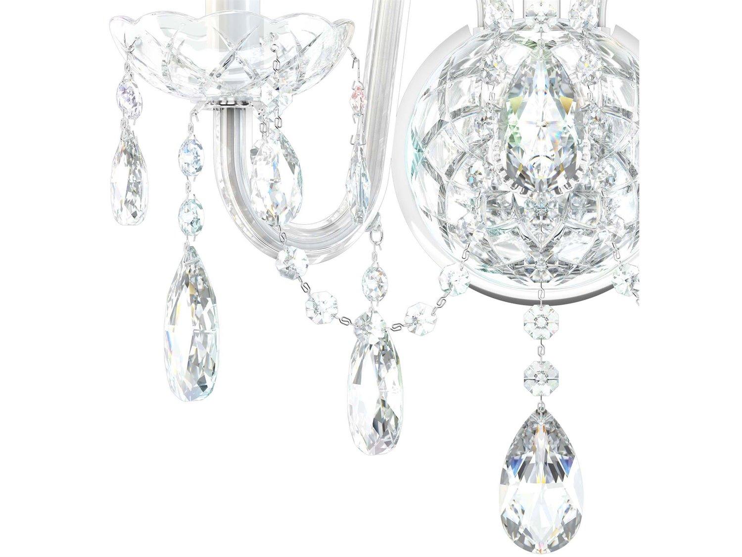 Schonbek Arlington 2-Light Polished Silver Crystal Wall Sconce