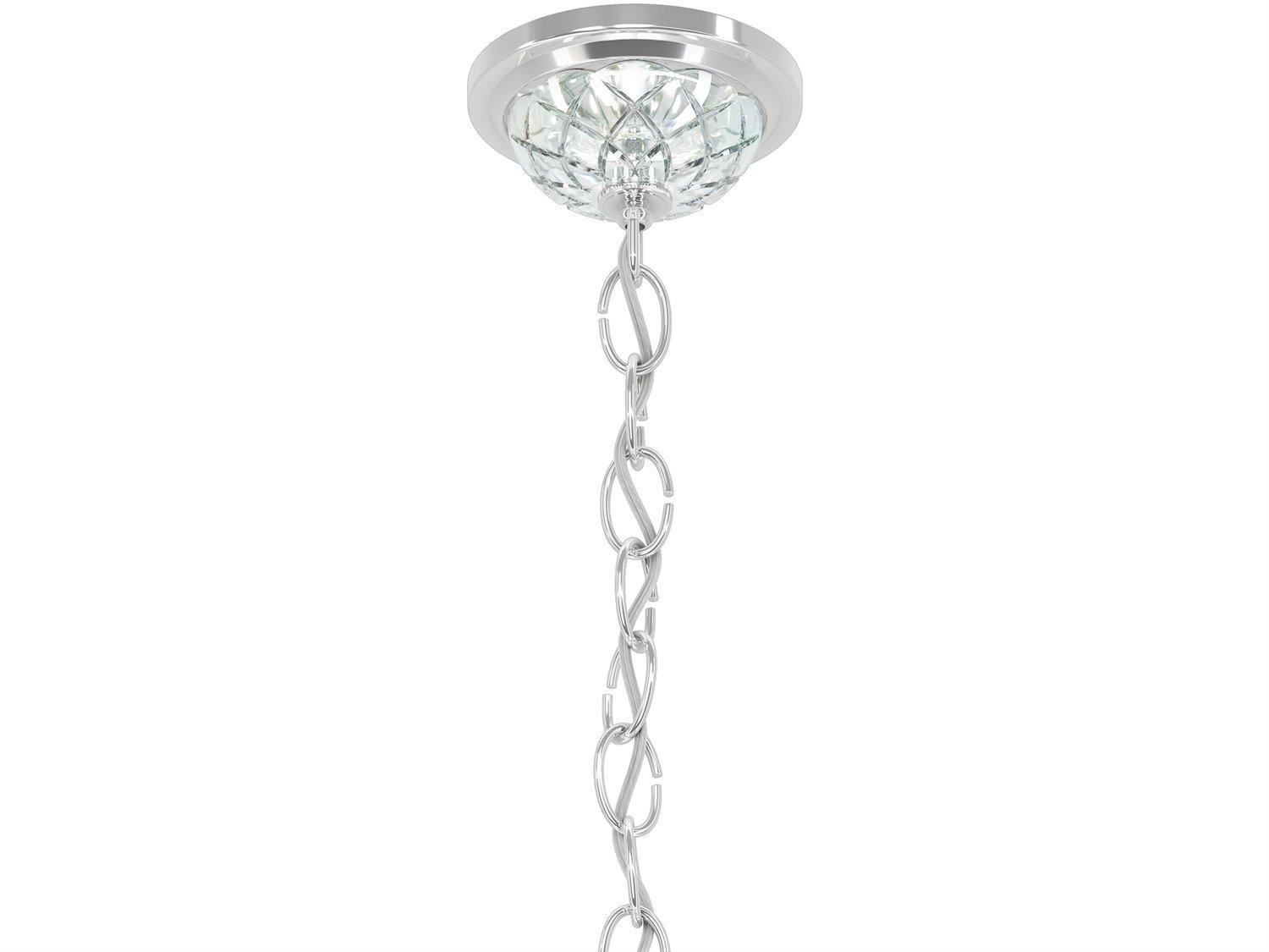 Schonbek Arlington 5-Light Polished Silver Crystal Candelabra Chandelier