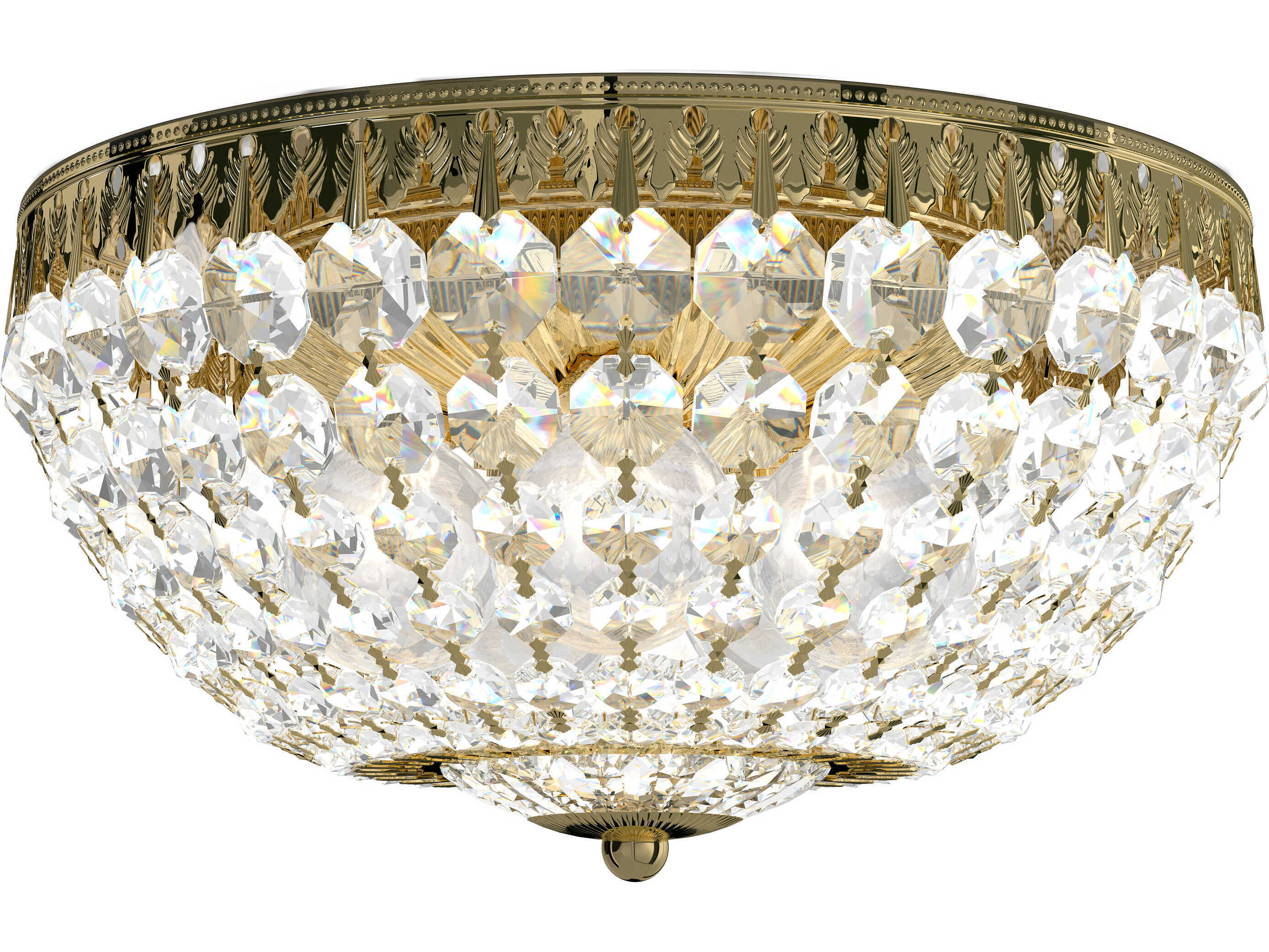 Schonbek Petit Crystal 5-Light Silver Bowl Flush Mount