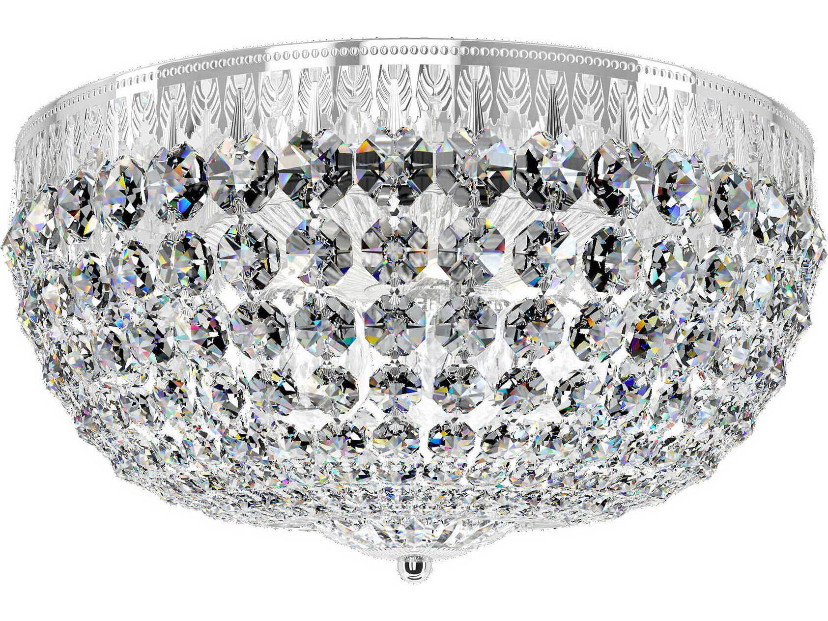 Schonbek Petit Crystal 5-Light Silver Bowl Flush Mount