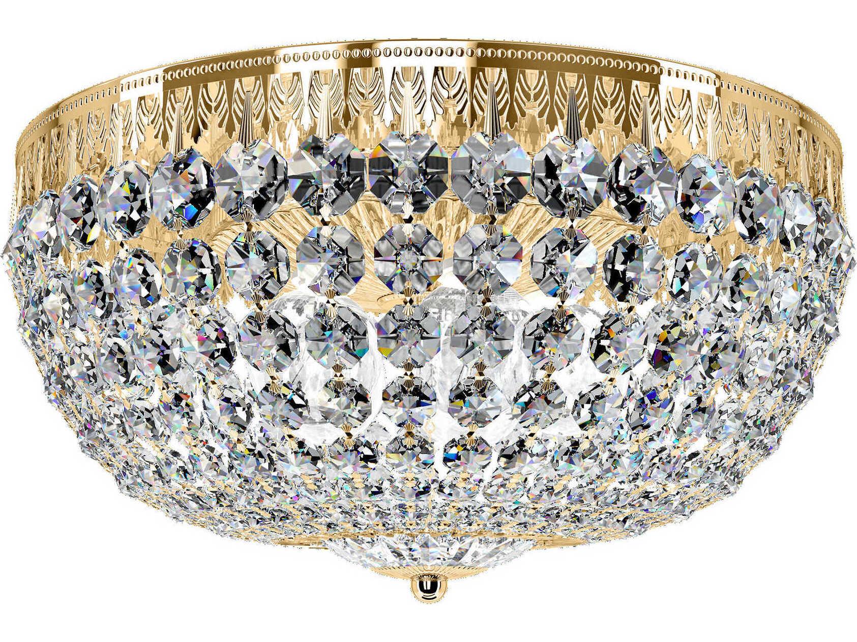 Schonbek Petit Crystal 5-Light Silver Bowl Flush Mount