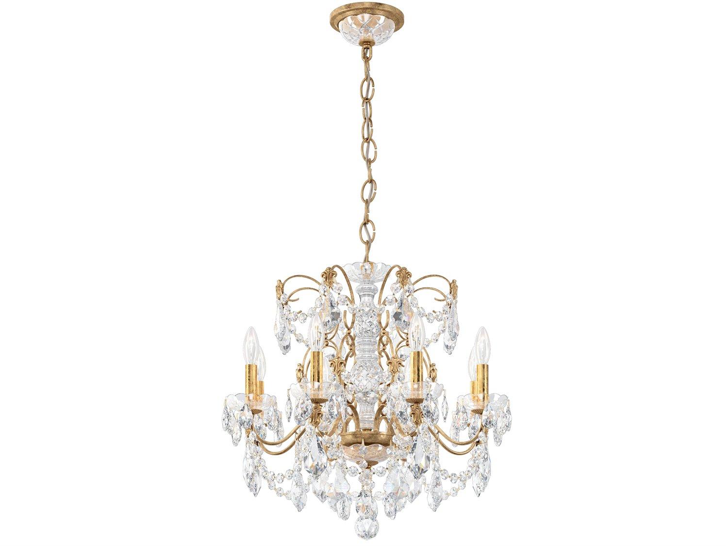 Schonbek Century 8-Light Silver Crystal Candelabra Chandelier
