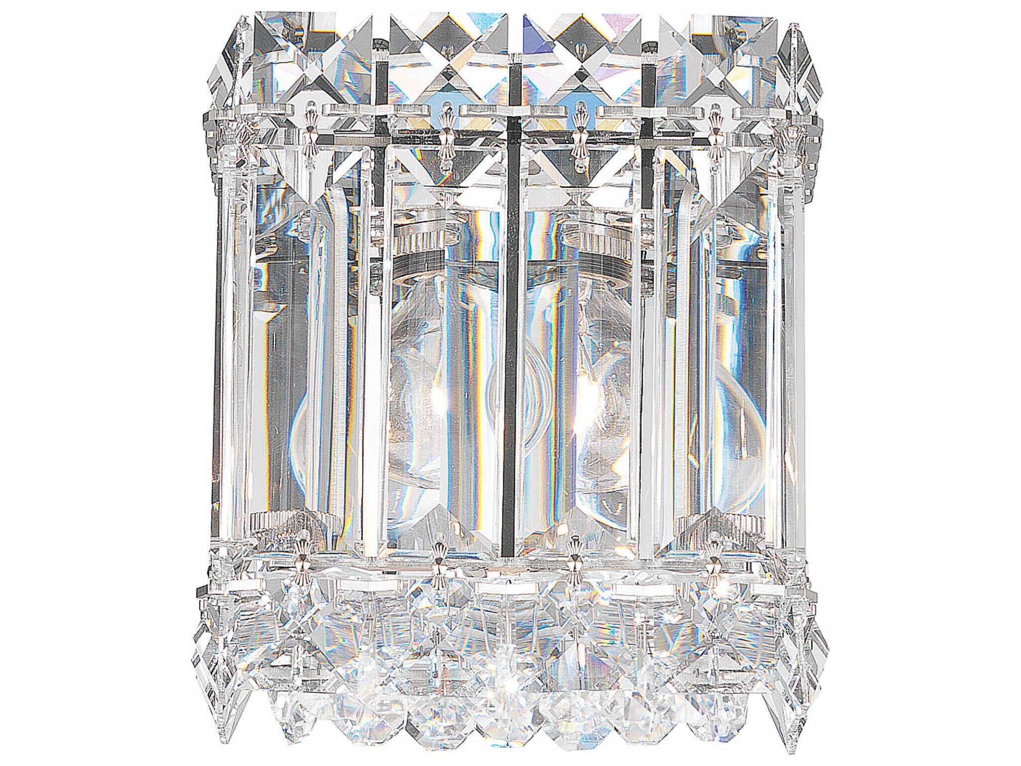 Schonbek Quantum 1-Light Stainless Steel Crystal Wall Sconce