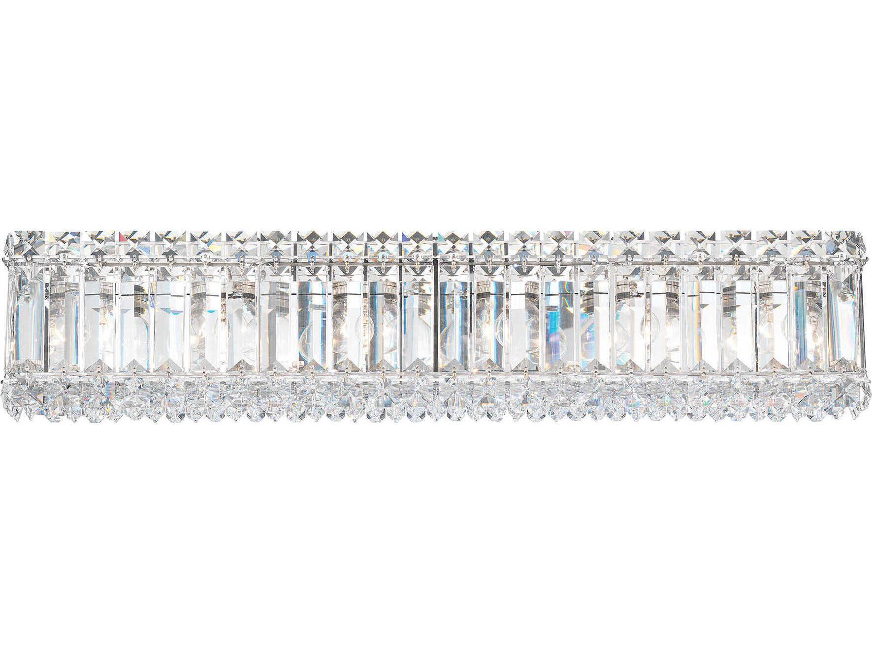 Schonbek Quantum 6-Light Stainless Steel Crystal Vanity Light