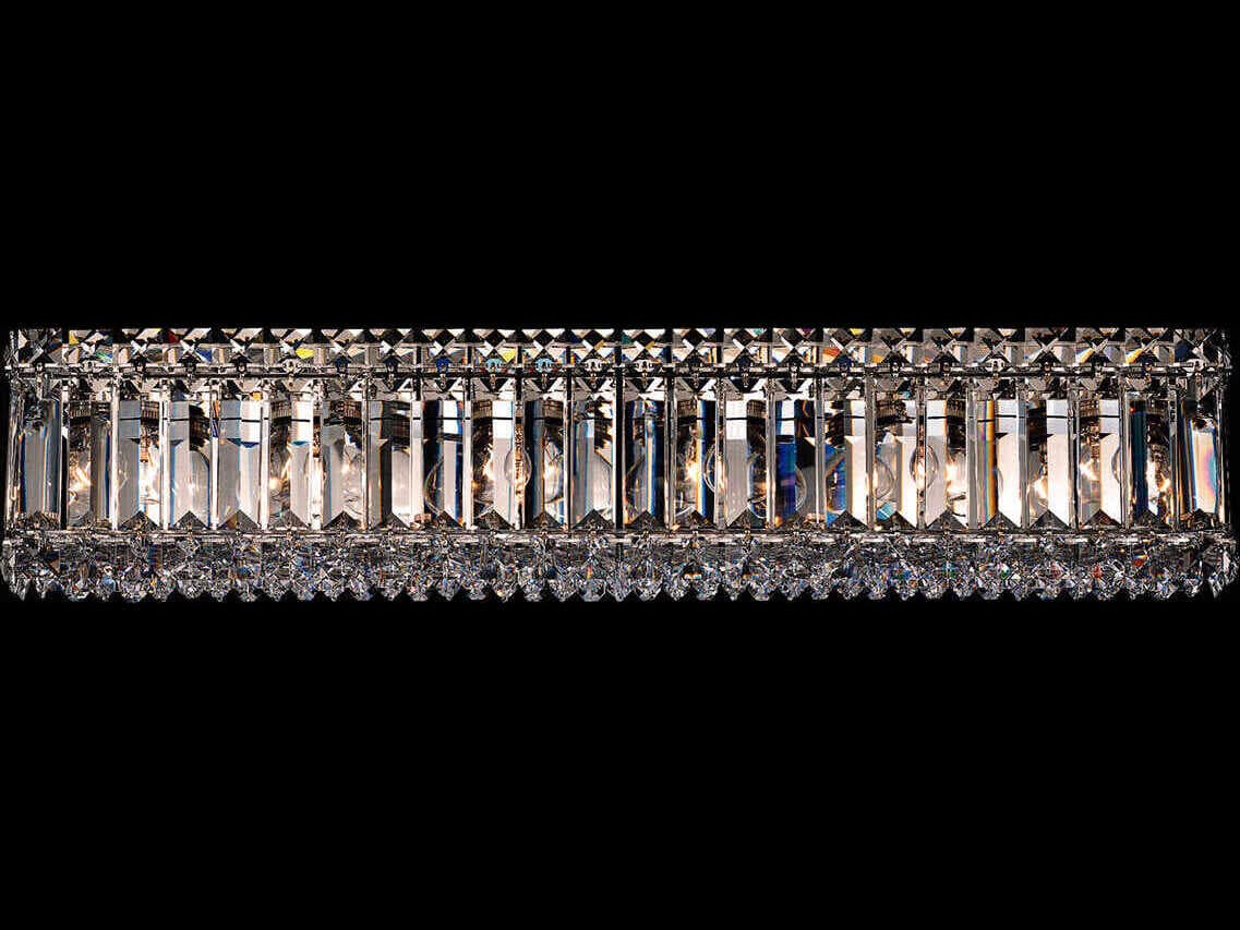 Schonbek Quantum 6-Light Stainless Steel Crystal Vanity Light