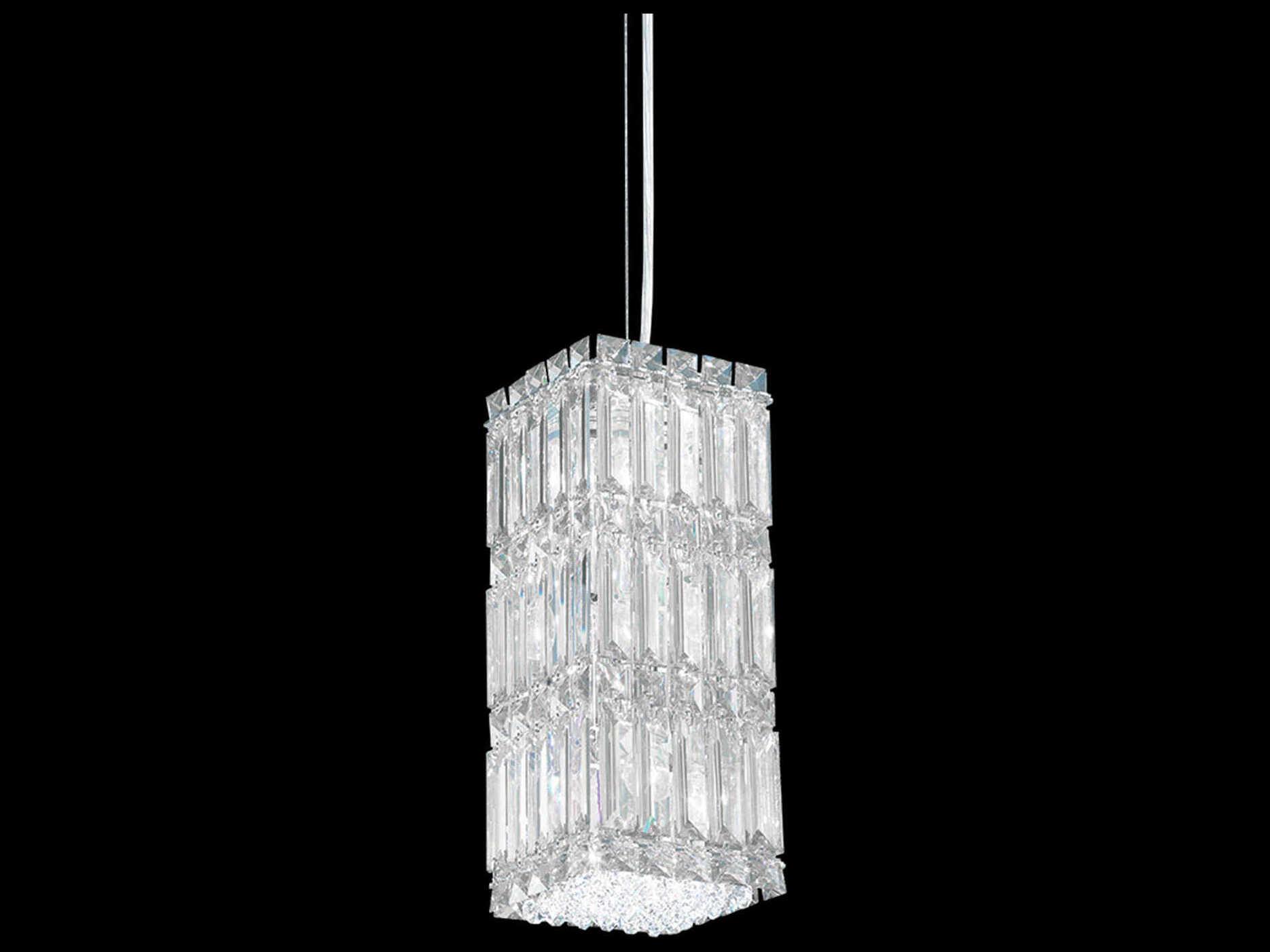Schonbek Quantum 6-Light Stainless Steel Crystal Mini Pendant